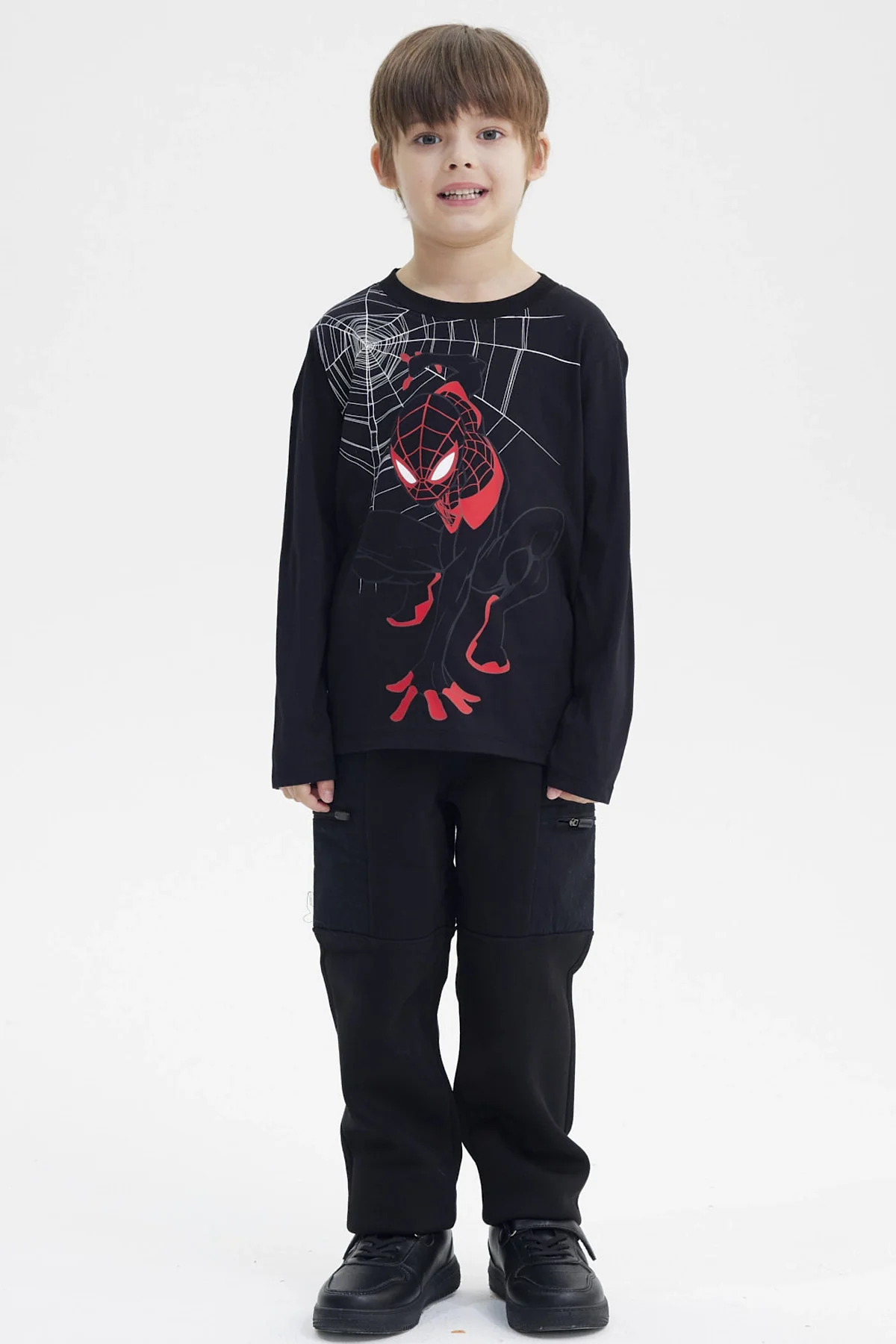 Polera Niño Spiderman Negro - Image 4