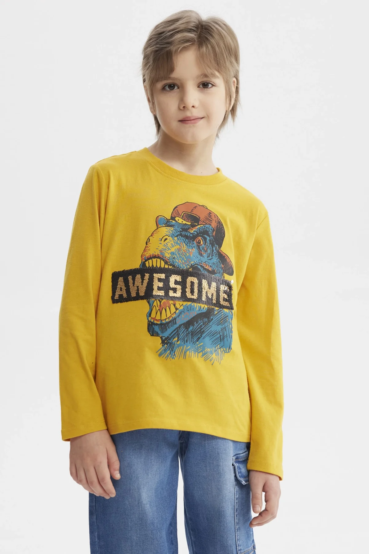 Polera Niño Toddler Print Mostaza