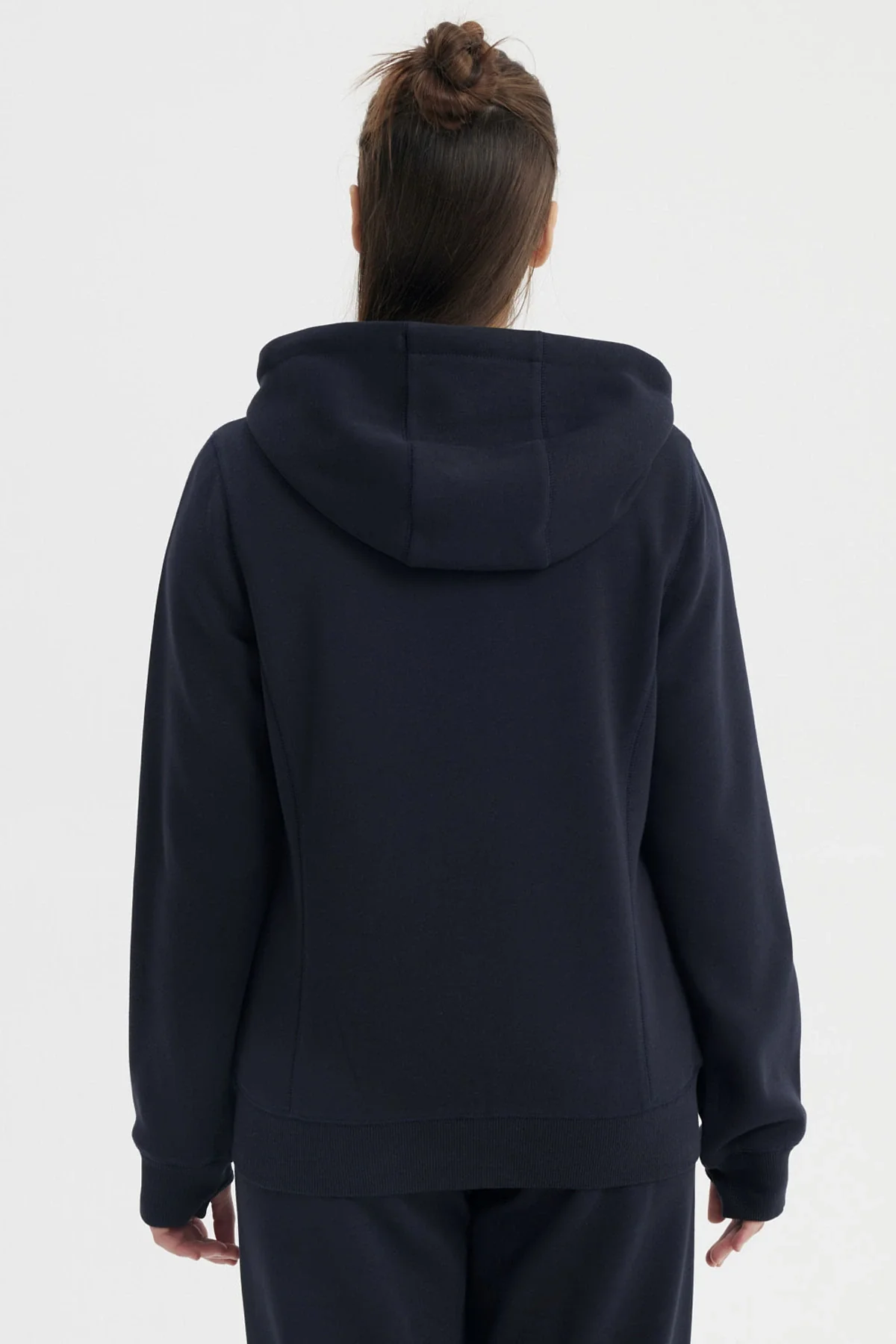 Polerón Unisex Full Zipper Azul Marino - Image 3