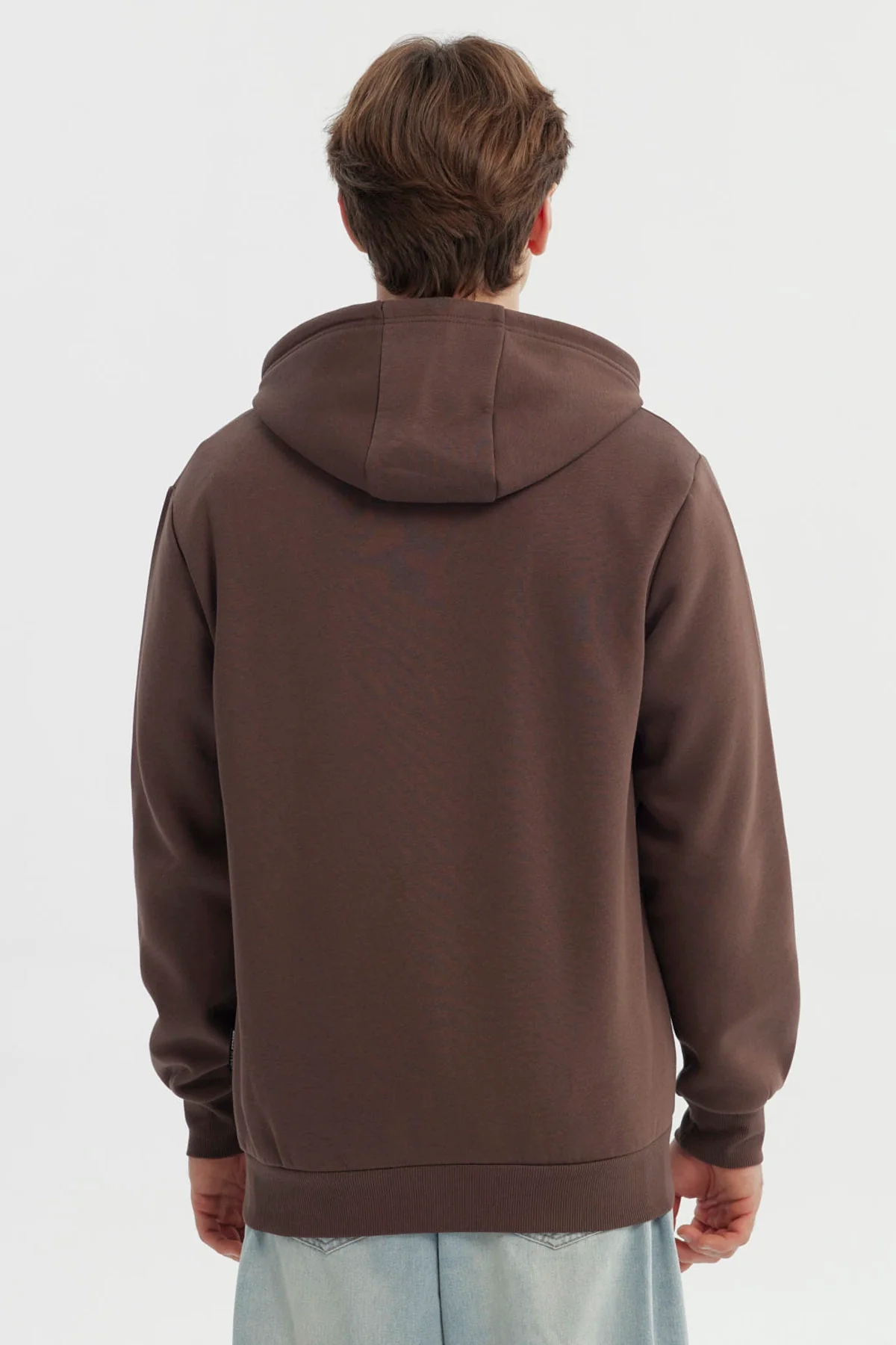 Polerón Hombre Full Zipper Basico Chocolate - Image 3