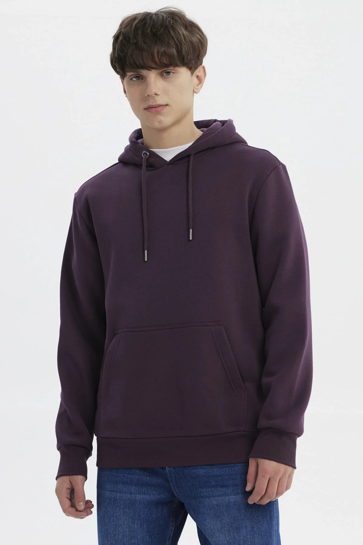 Polerón Hombre Hoodie Básico Morado