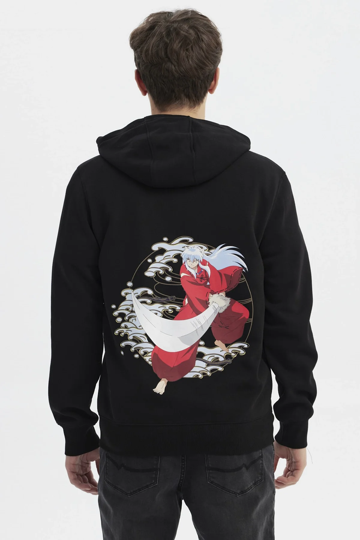 Polerón Hombre Inuyasha Negro - Image 2