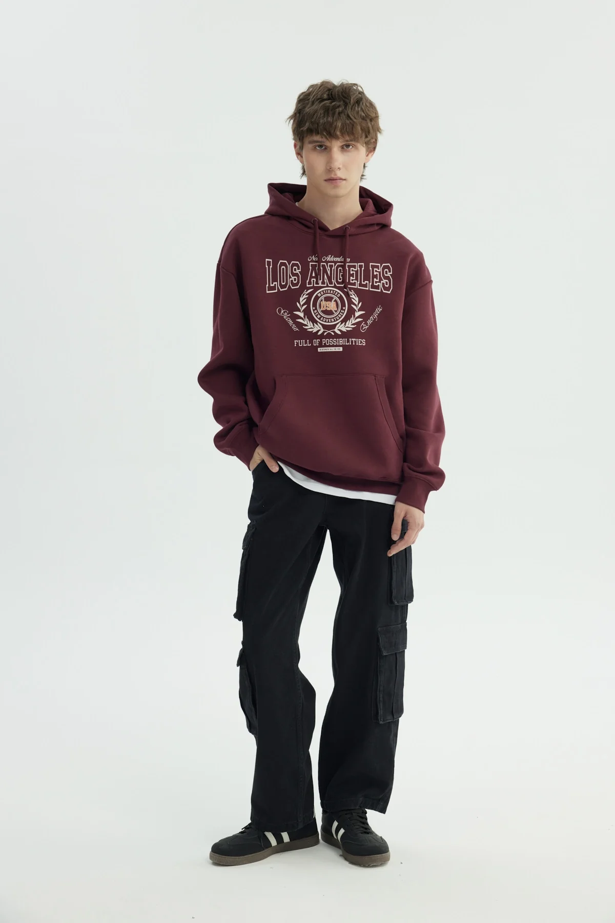 Polerón Hombre Oversize Burdeo - Image 4