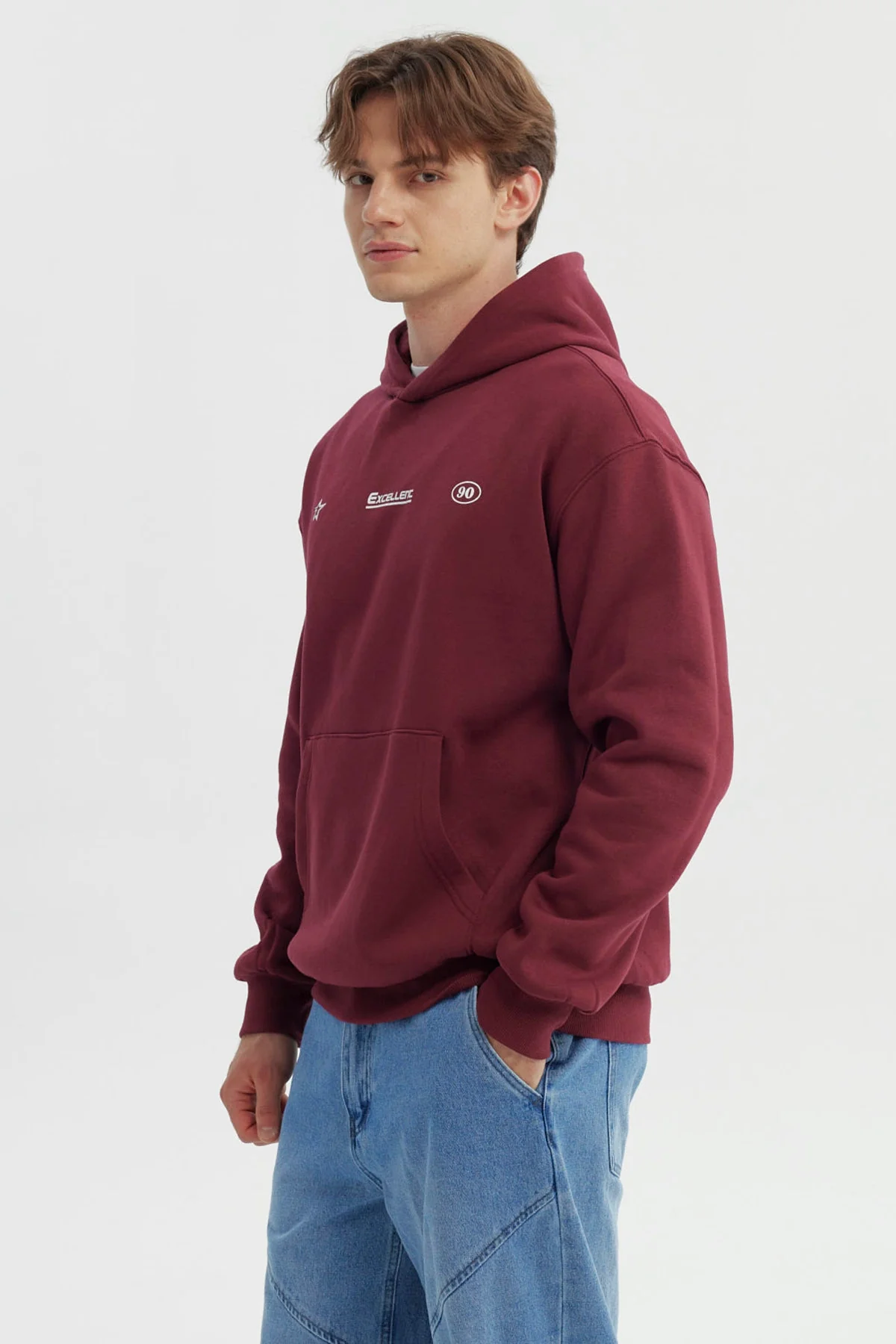 Polerón Hombre Oversize Burdeo - Image 2