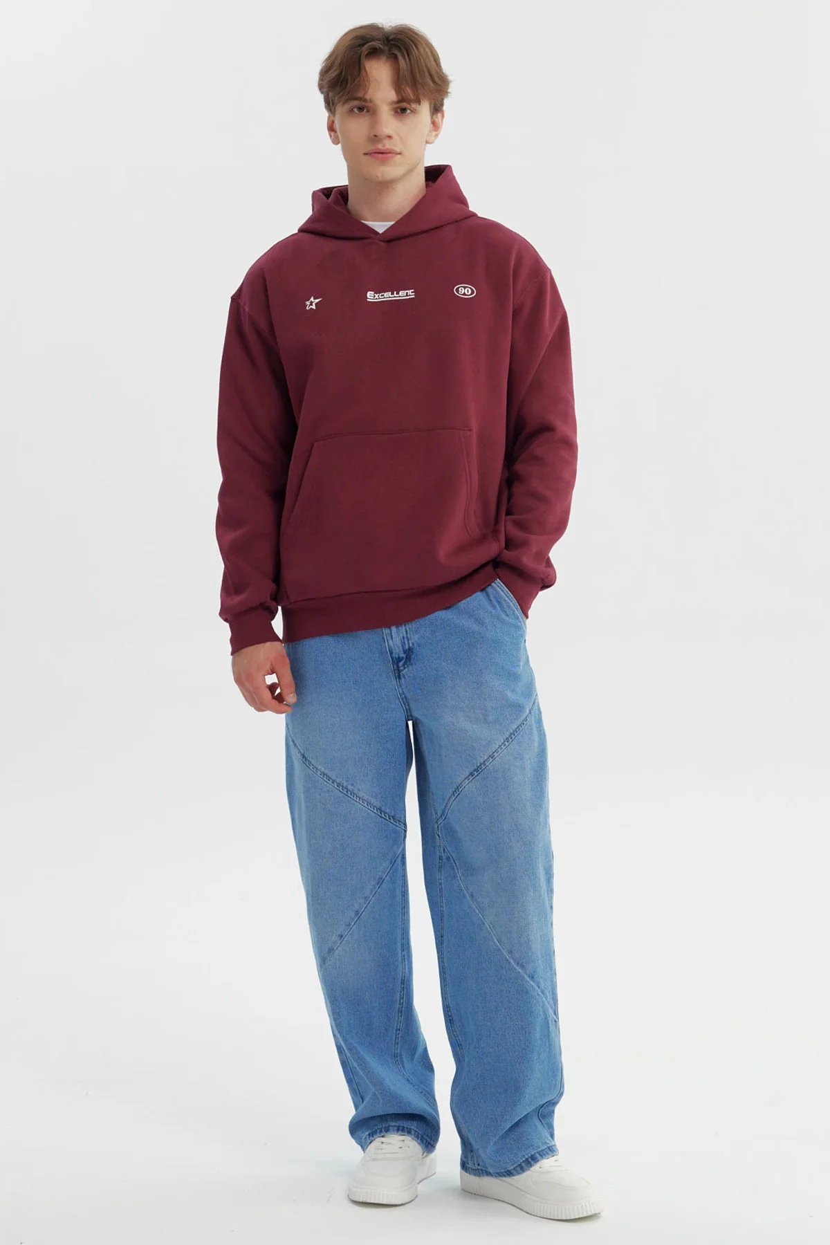 Polerón Hombre Oversize Burdeo - Image 4