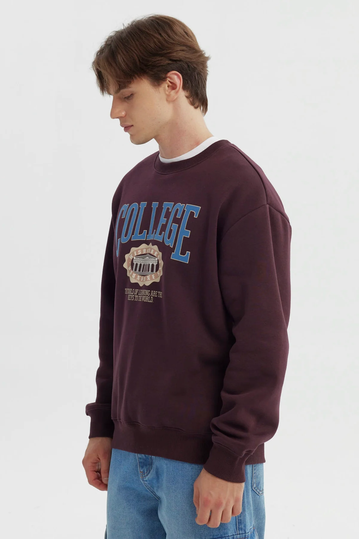 Polerón Hombre Oversize Burdeo - Image 2