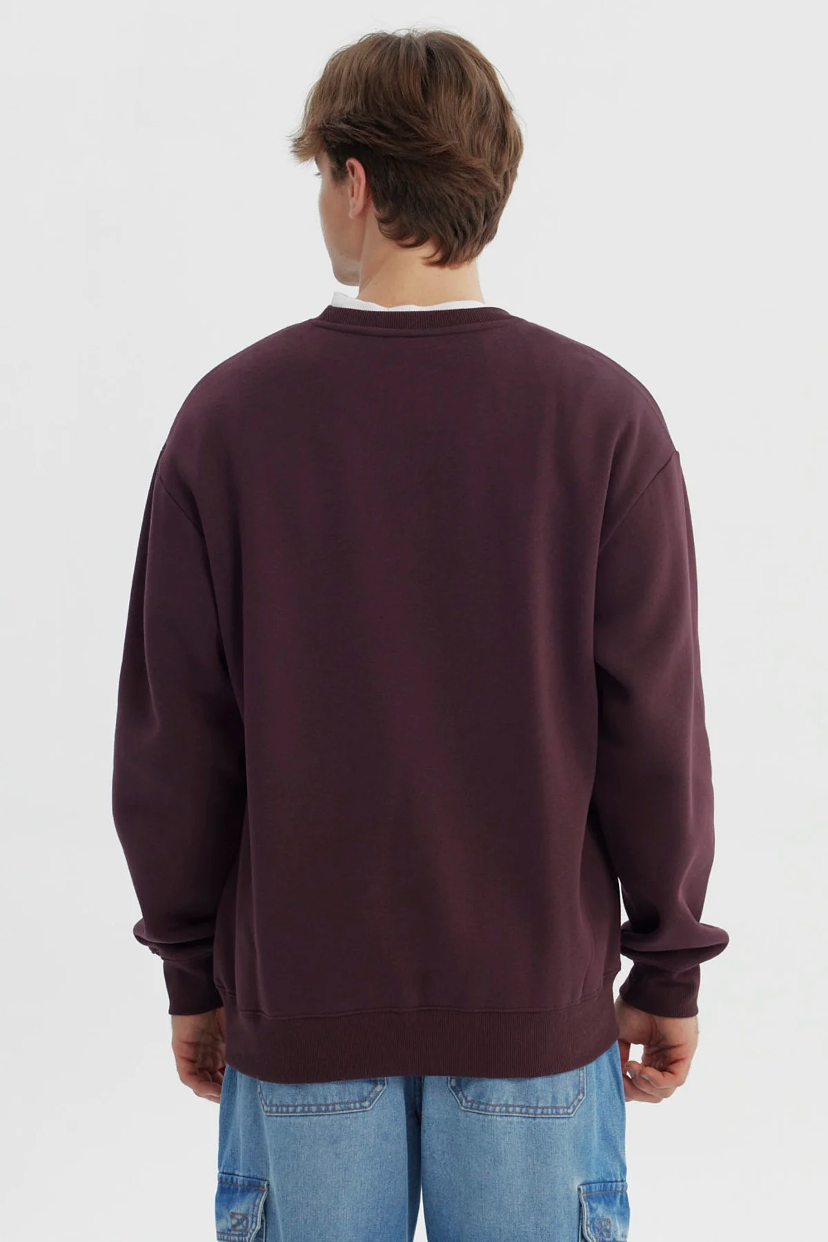 Polerón Hombre Oversize Burdeo - Image 3
