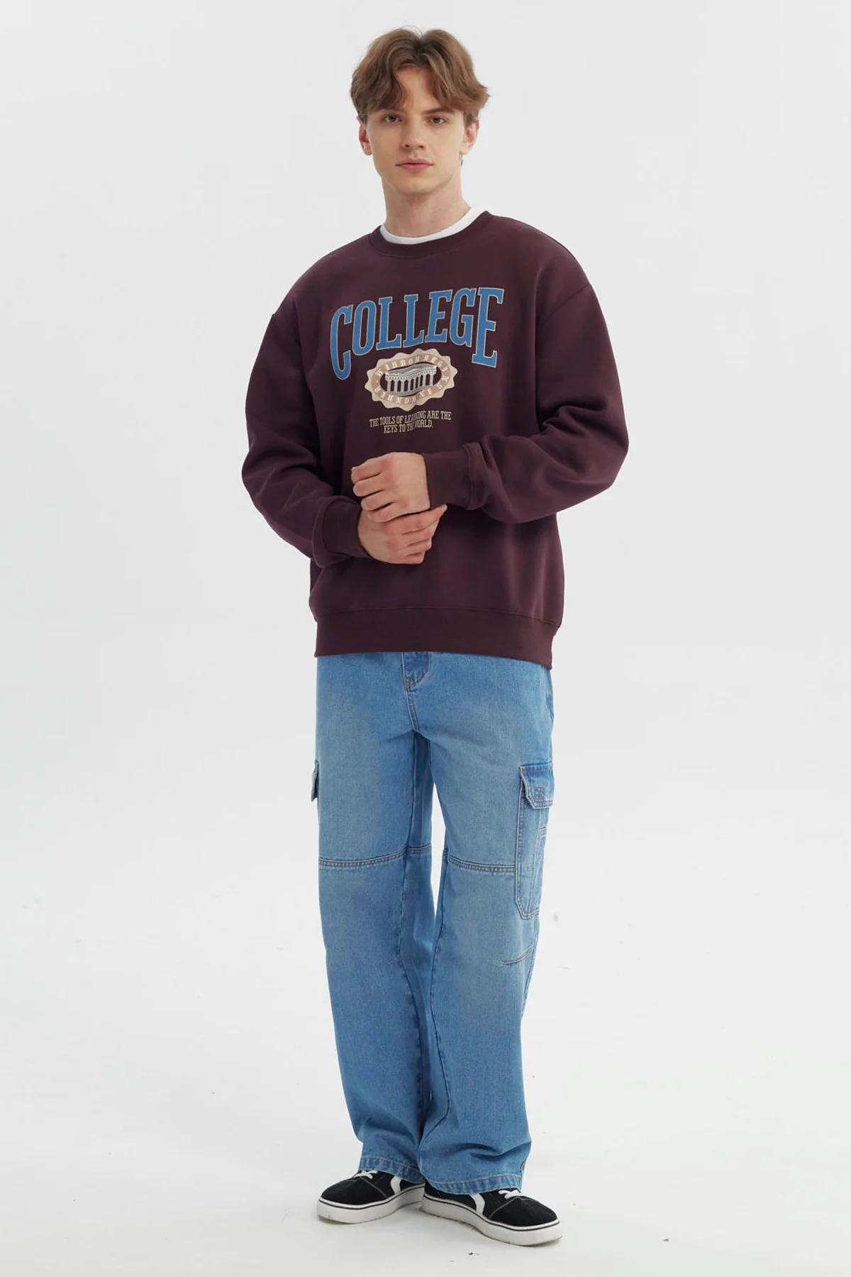 Polerón Hombre Oversize Burdeo - Image 4