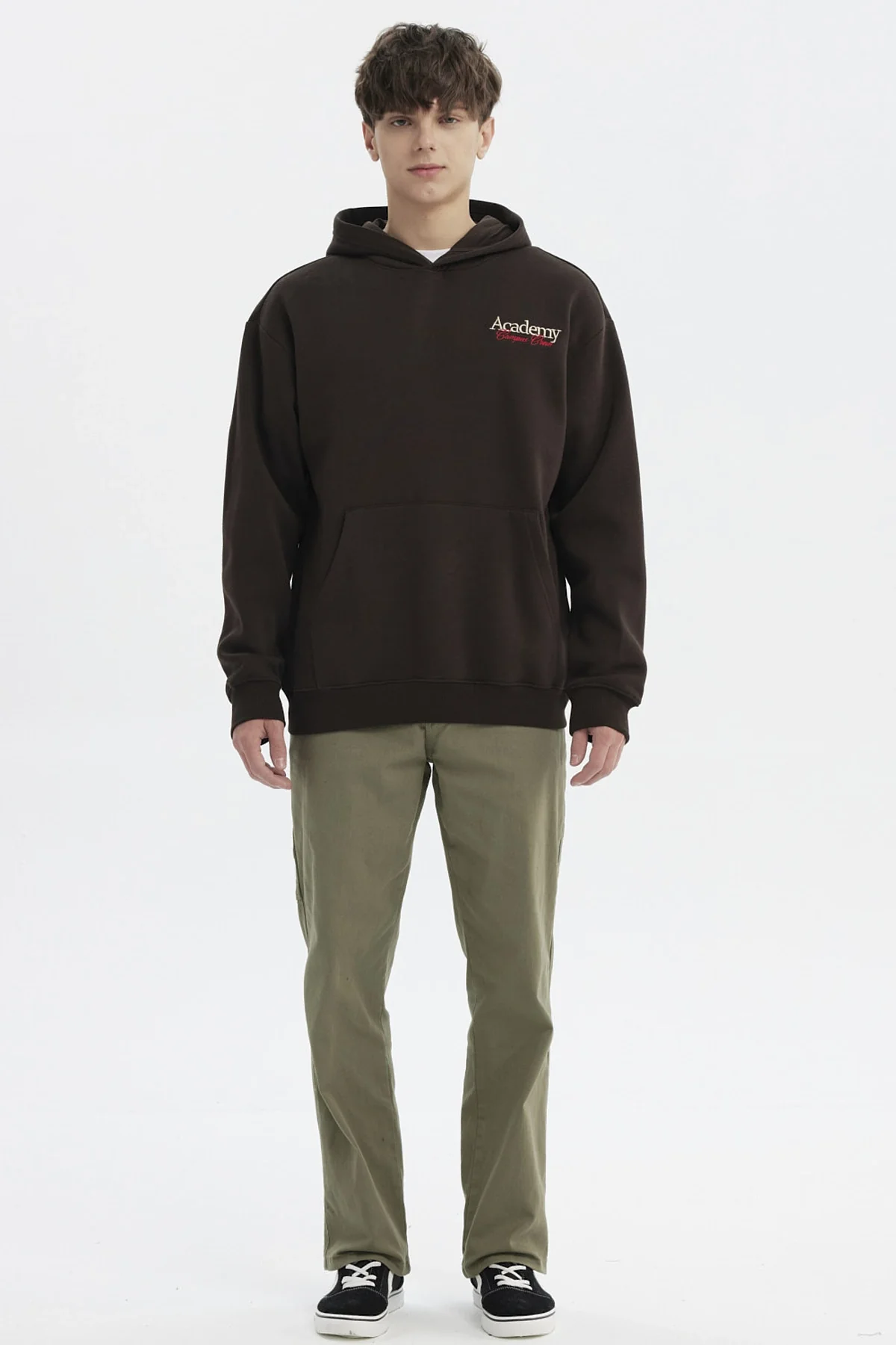 Polerón Hombre Slim Con Gorro Chocolate - Image 4