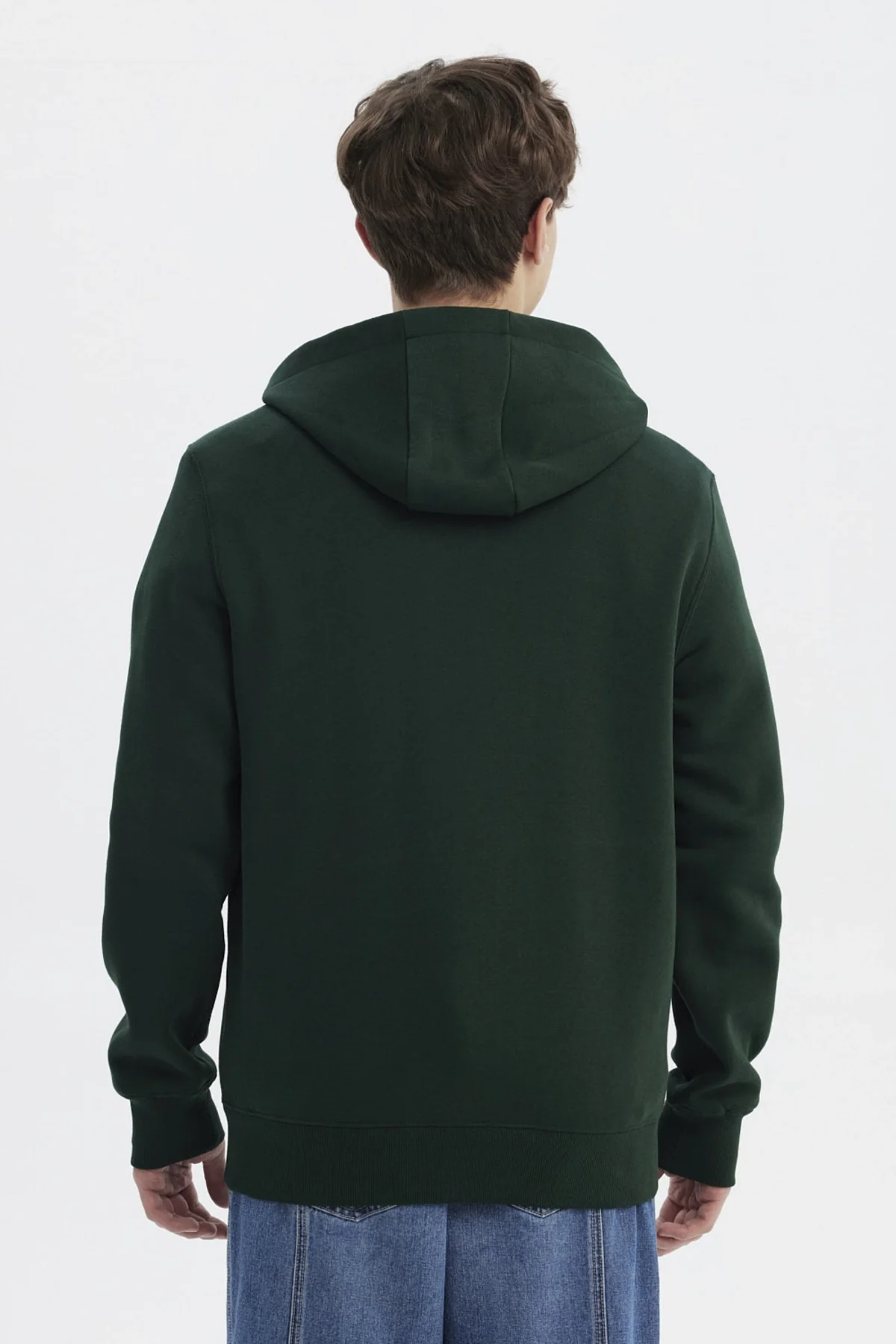 Polerón Hombre Slim Con Gorro Verde - Image 3