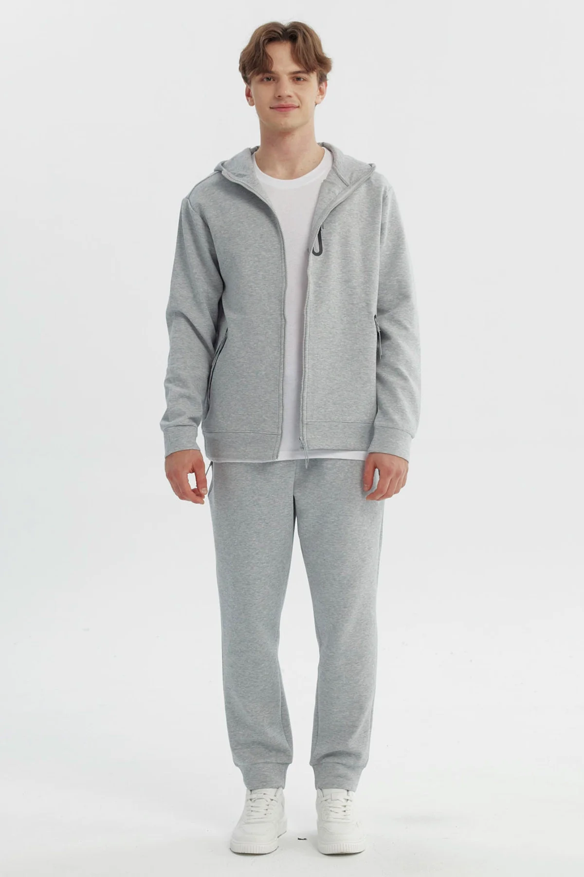 Polerón Hombre Slim Gris Melange - Image 4