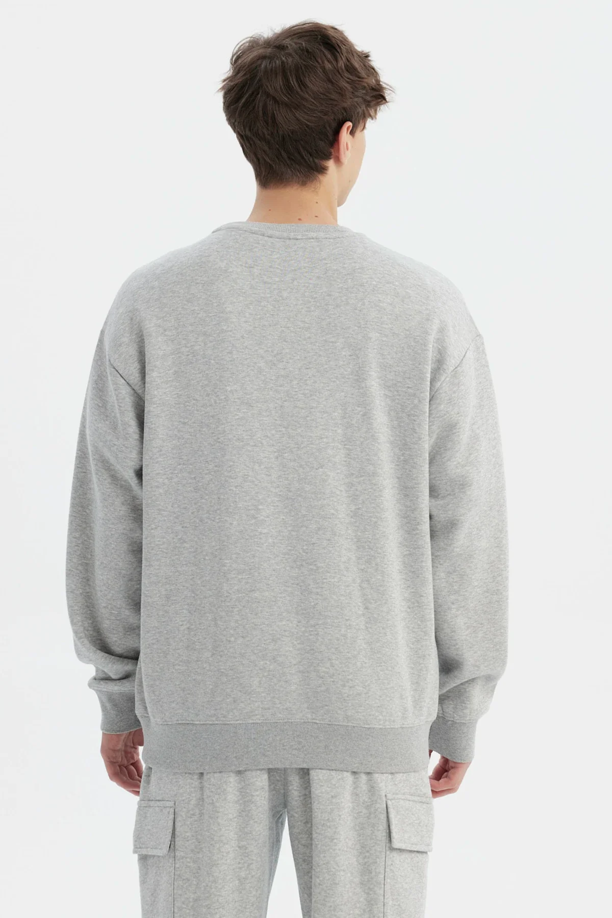 Polerón Hombre Slim Gris Melange - Image 3