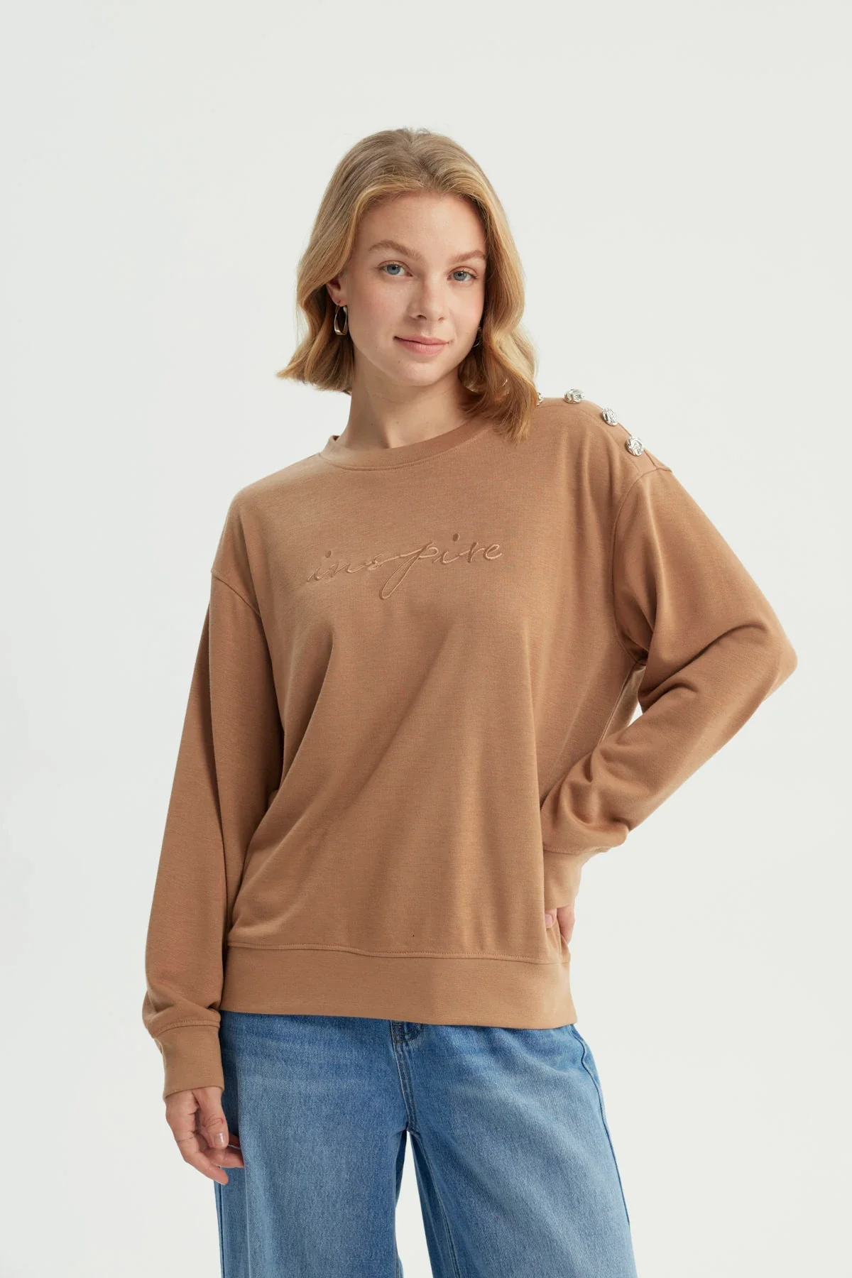 Polerón Mujer Clásico Camel