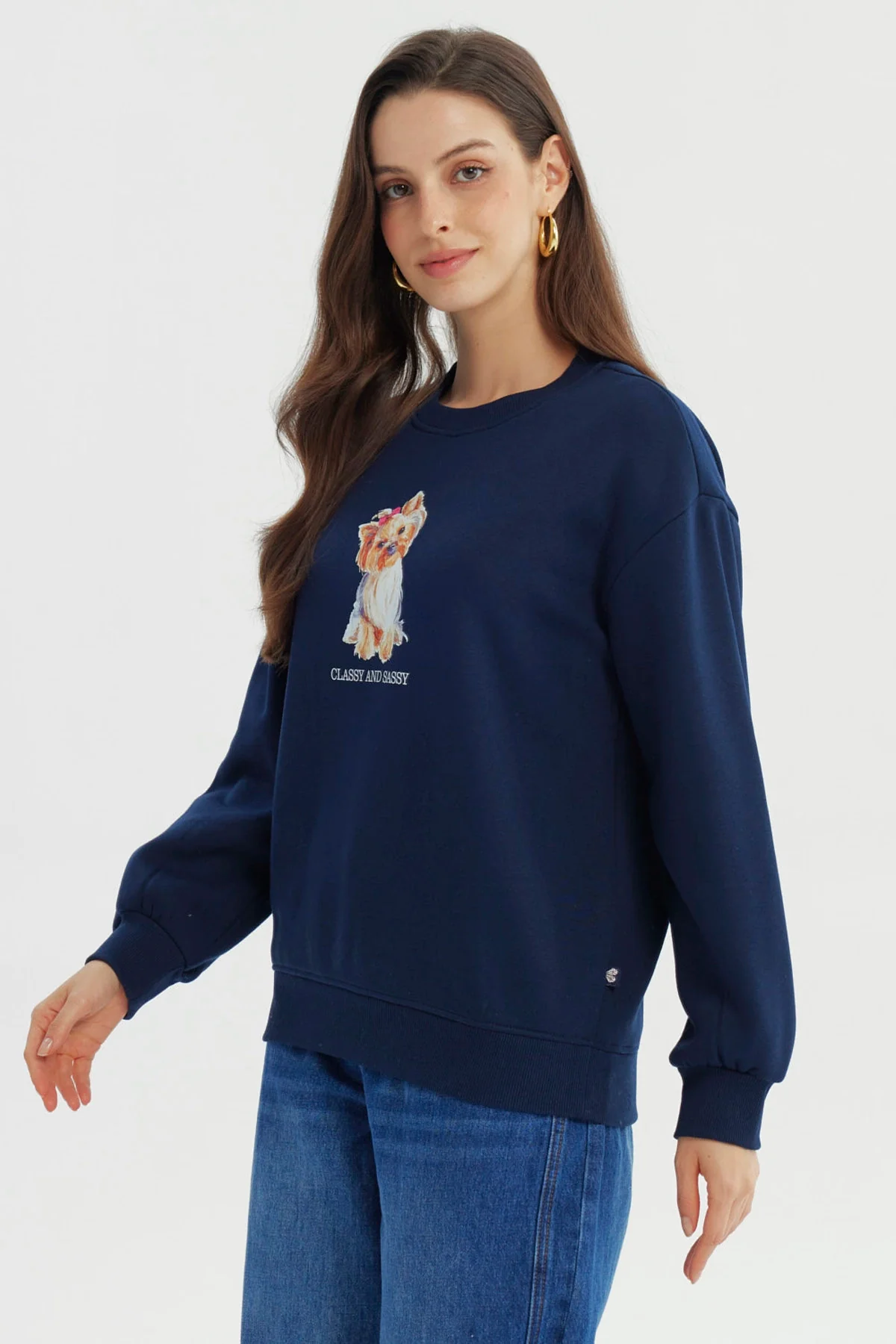 Polerón Mujer Classic Azul - Image 2