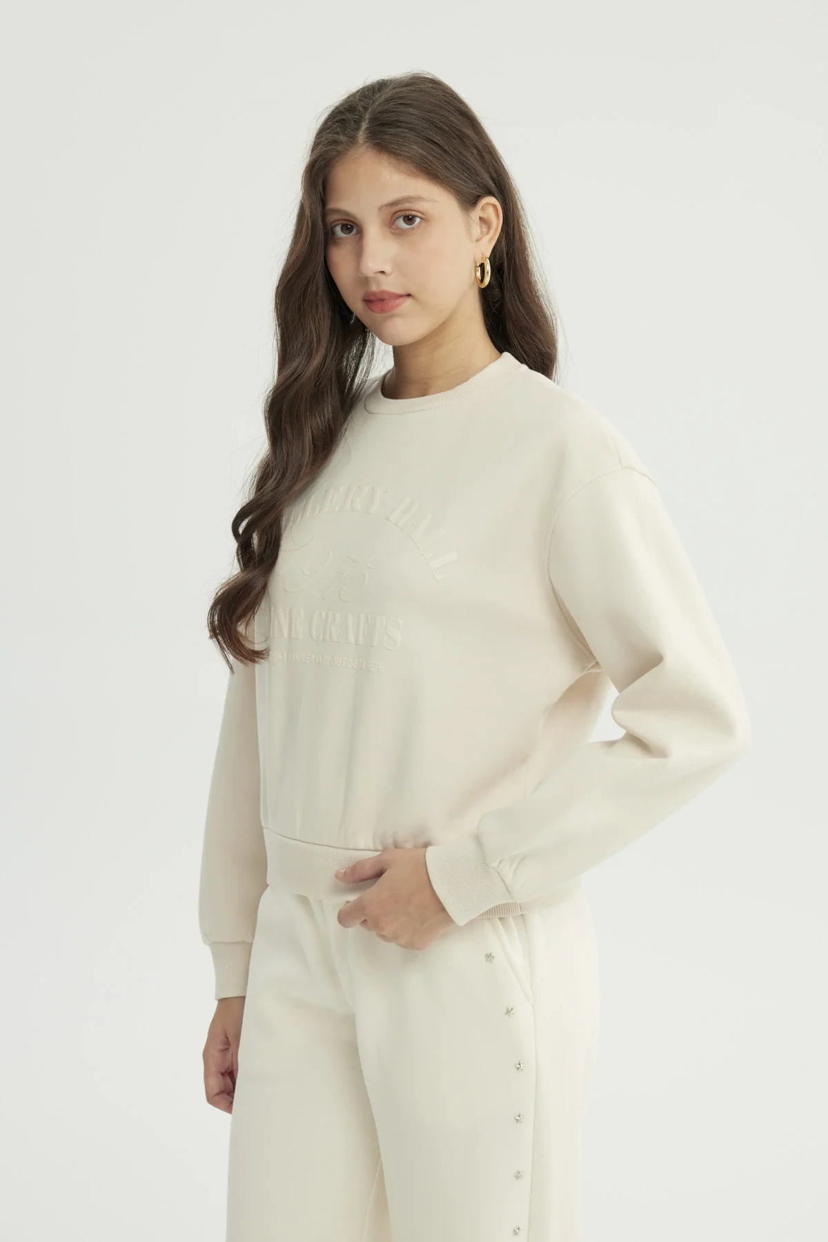 Polerón Mujer Classic Beige Claro - Image 2