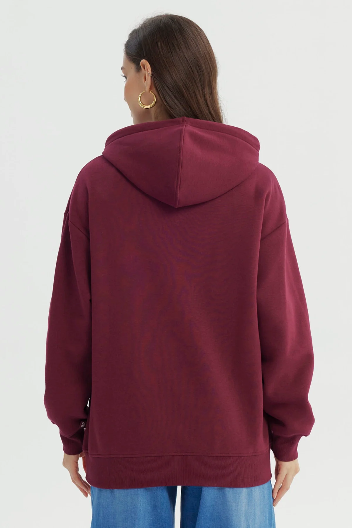Polerón Mujer Classic Burdeo - Image 3