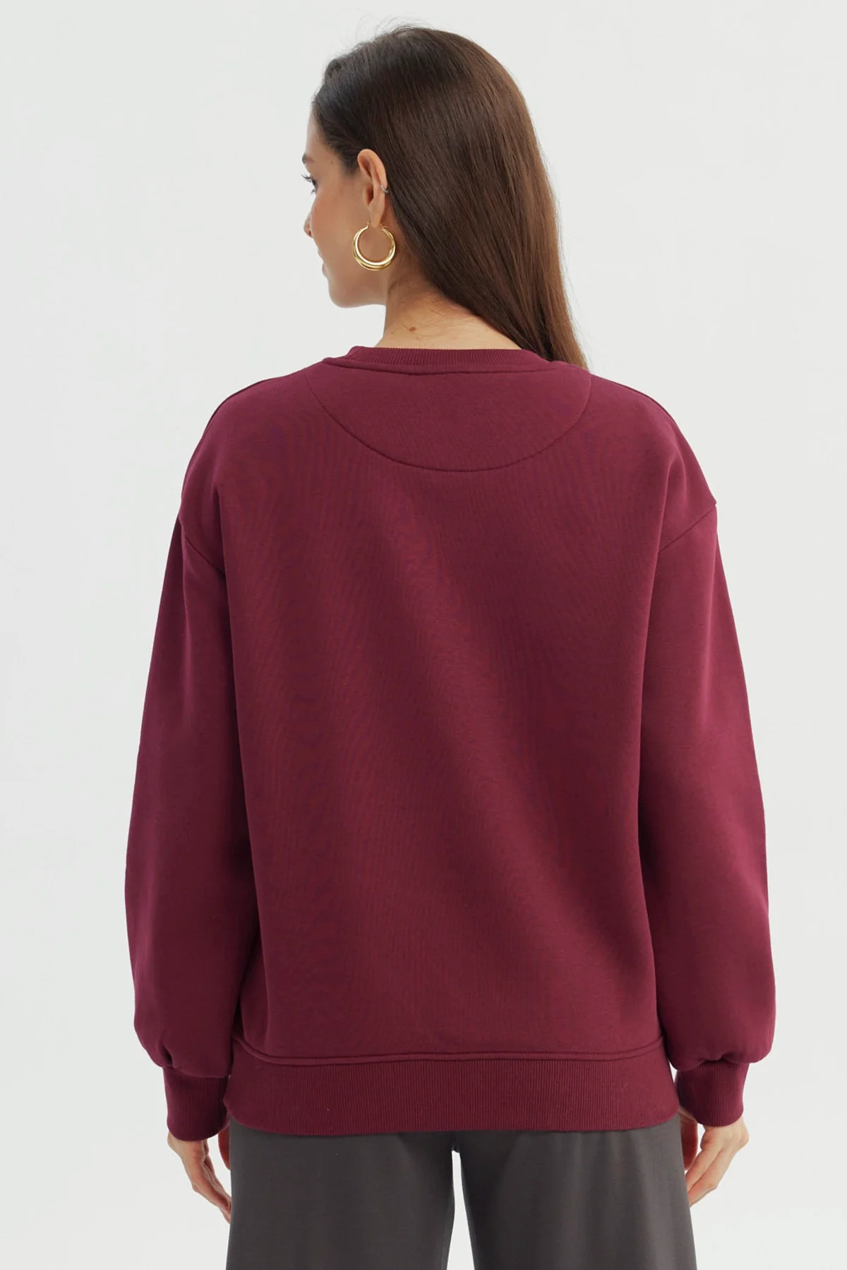 Polerón Mujer Classic Burdeo - Image 3