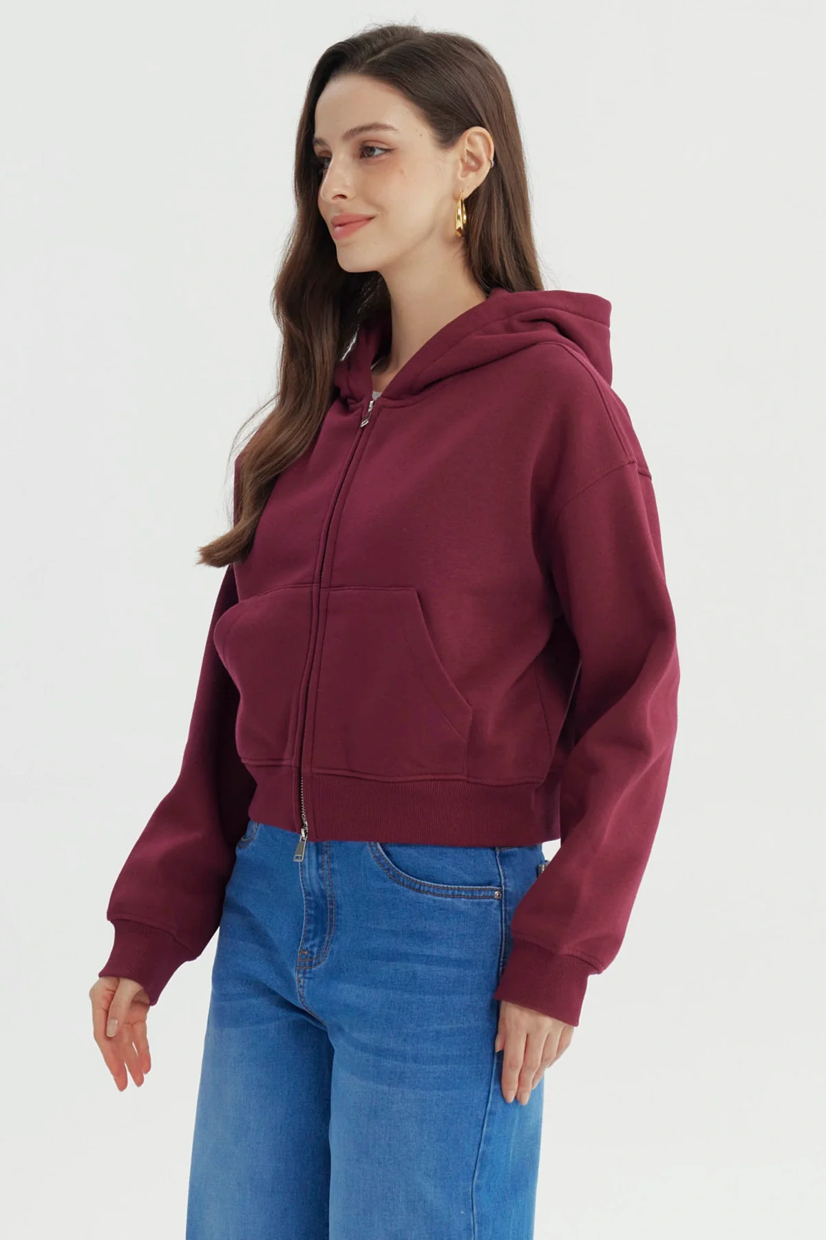 Polerón Mujer Classic Burdeo - Image 2