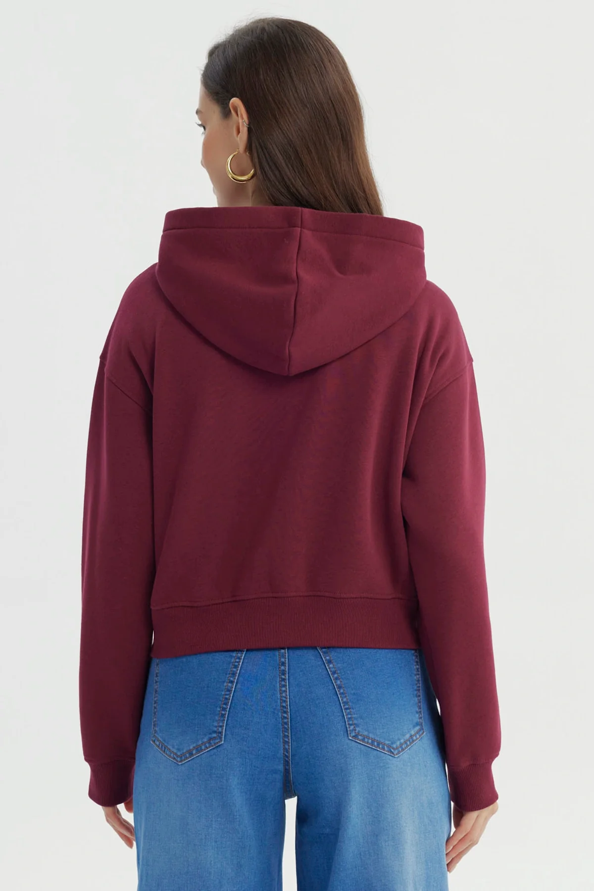 Polerón Mujer Classic Burdeo - Image 3