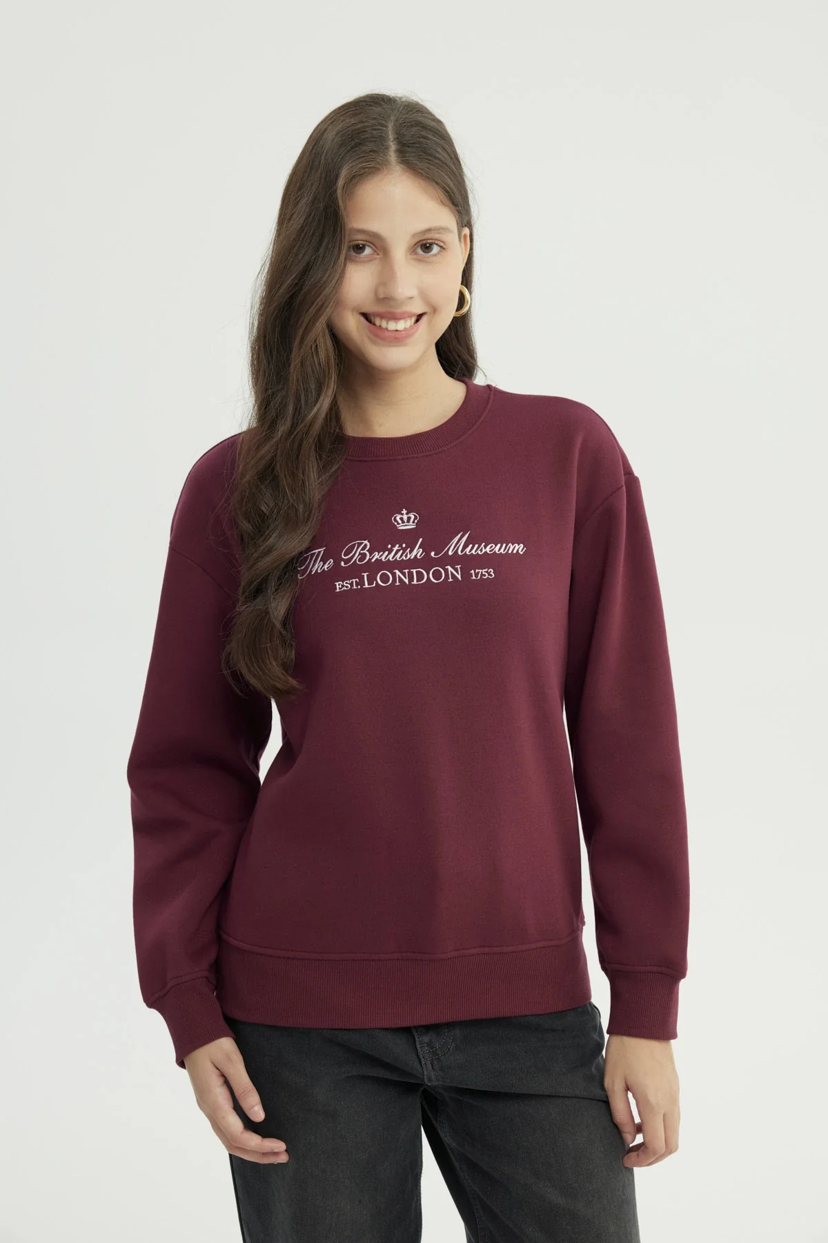 Polerón Mujer Classic Burdeo