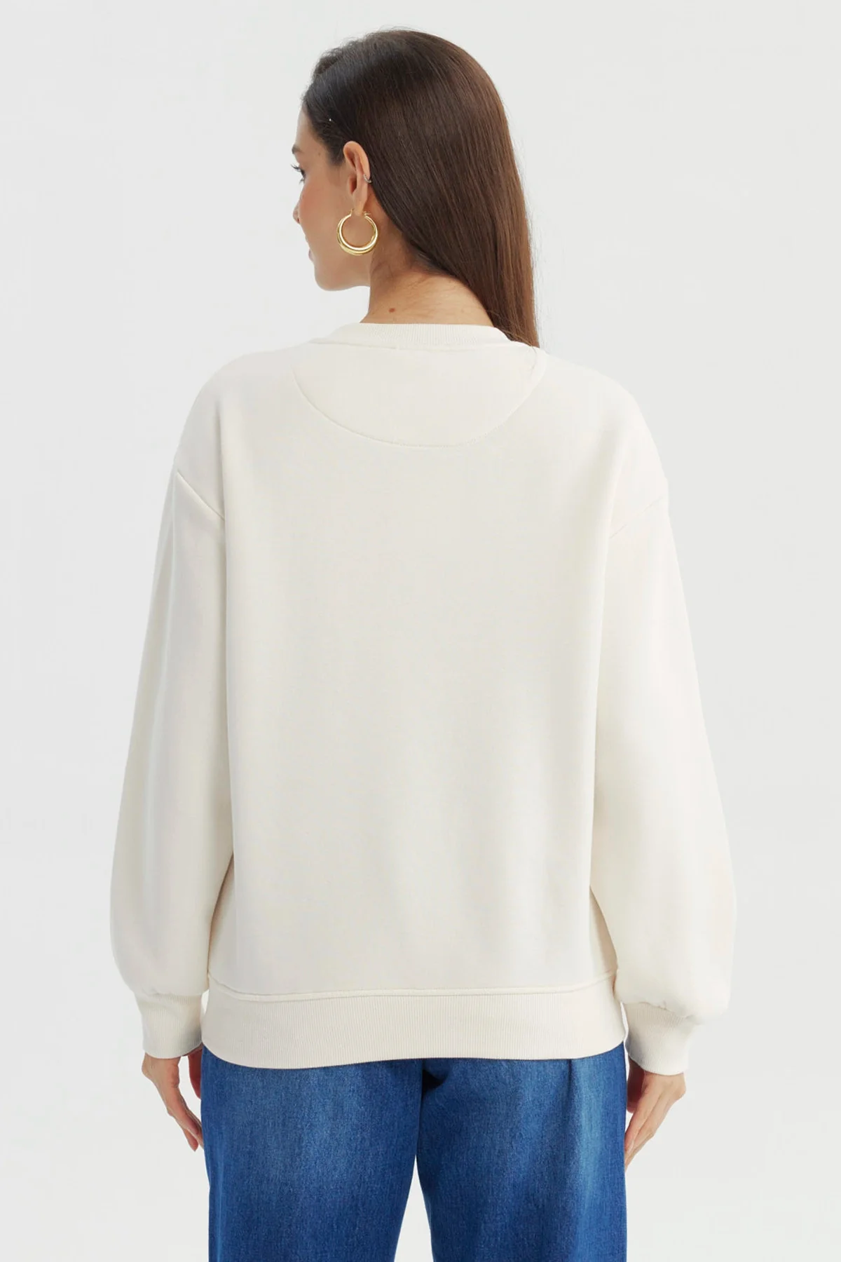 Polerón Mujer Classic Crema - Image 3