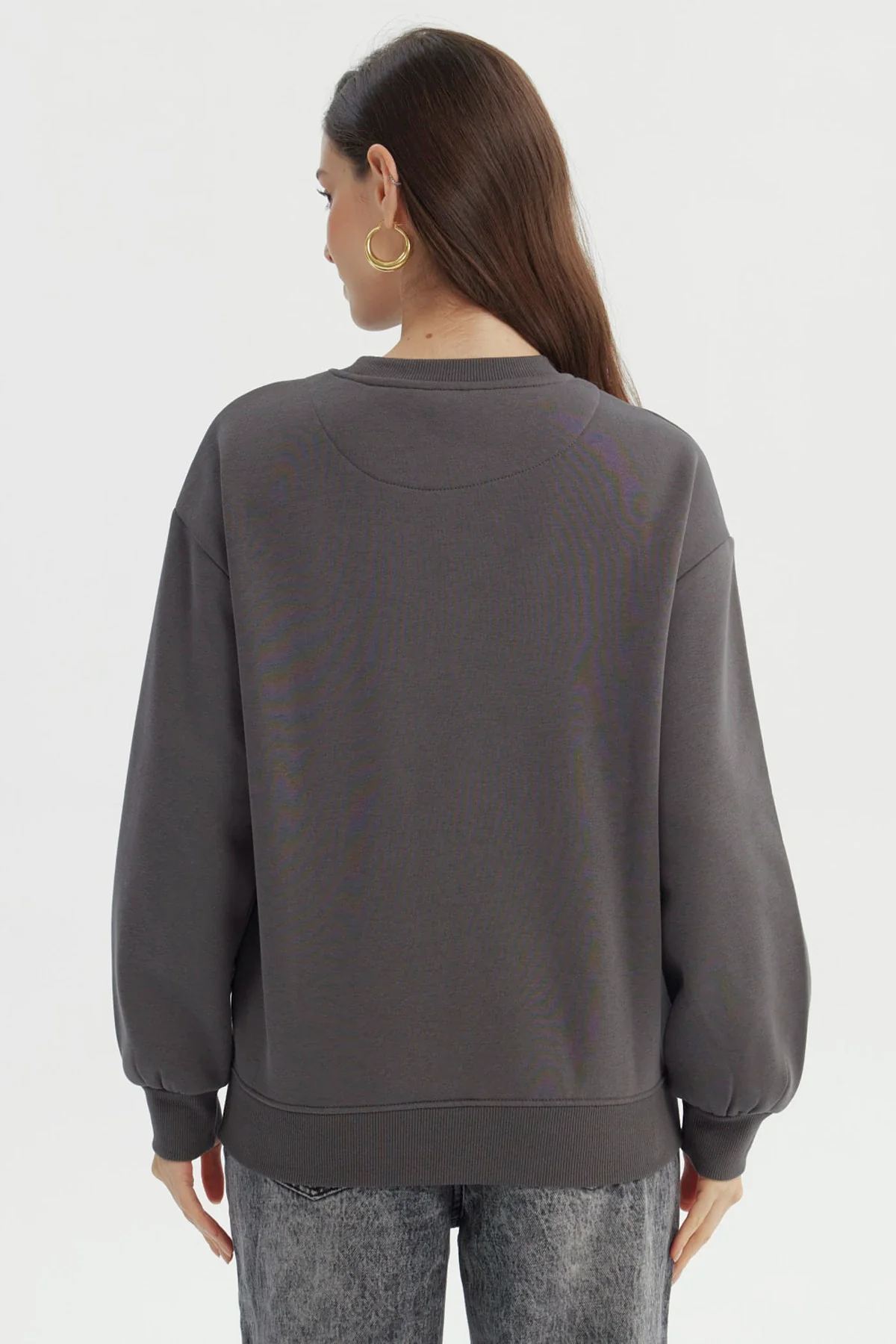 Polerón Mujer Classic Gris Oscuro - Image 3