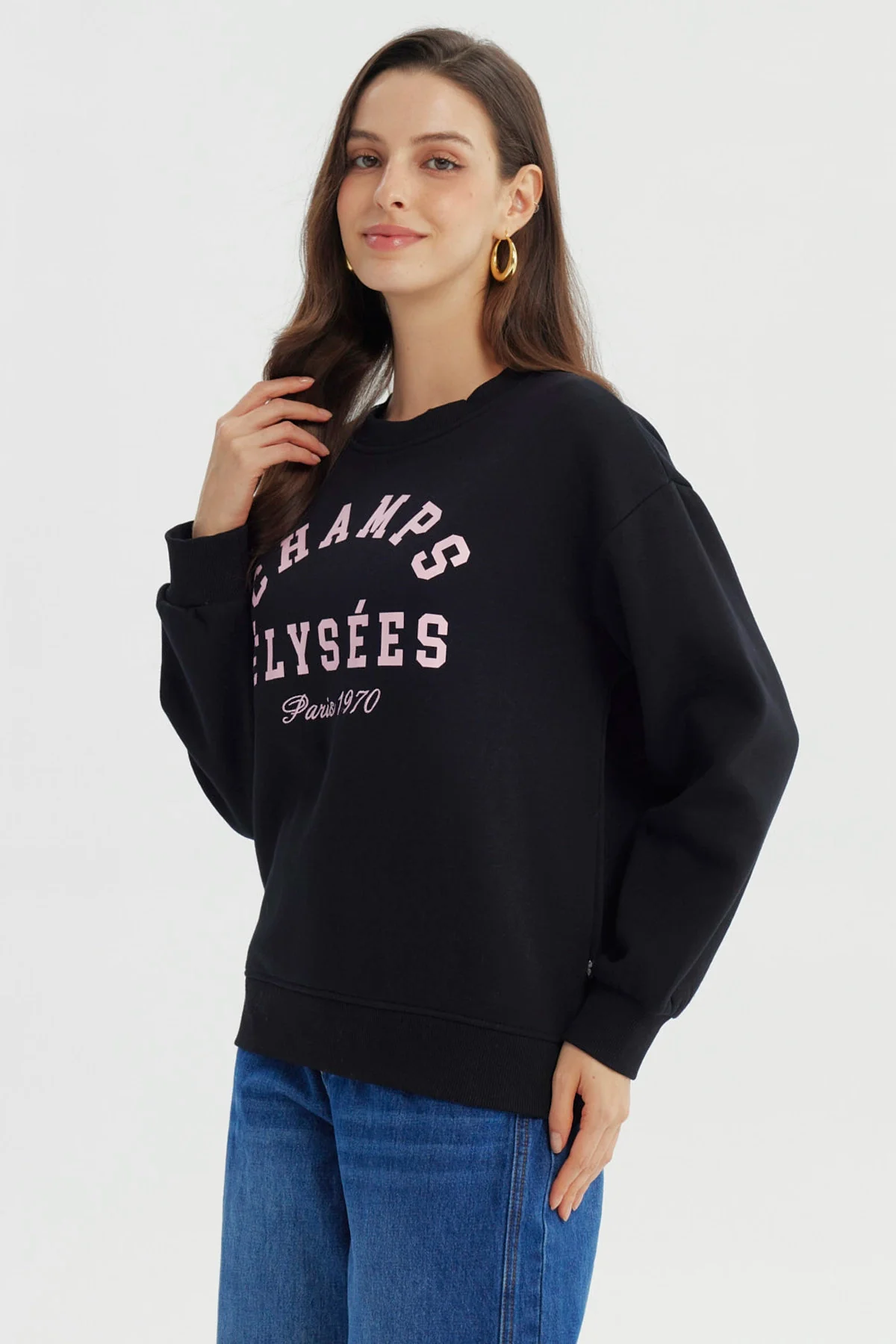 Polerón Mujer Classic Negro - Image 2