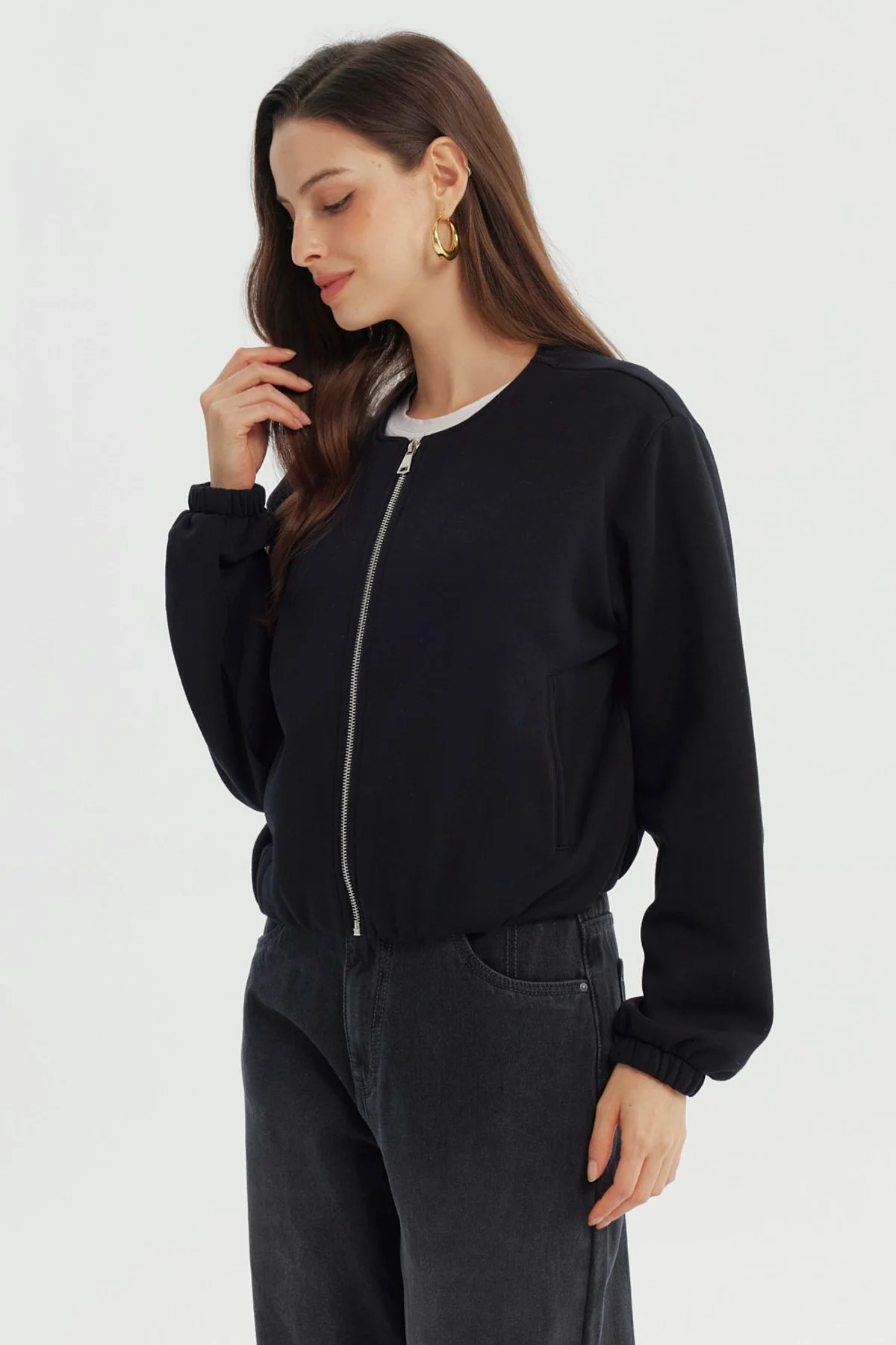 Polerón Mujer Classic Negro - Image 2