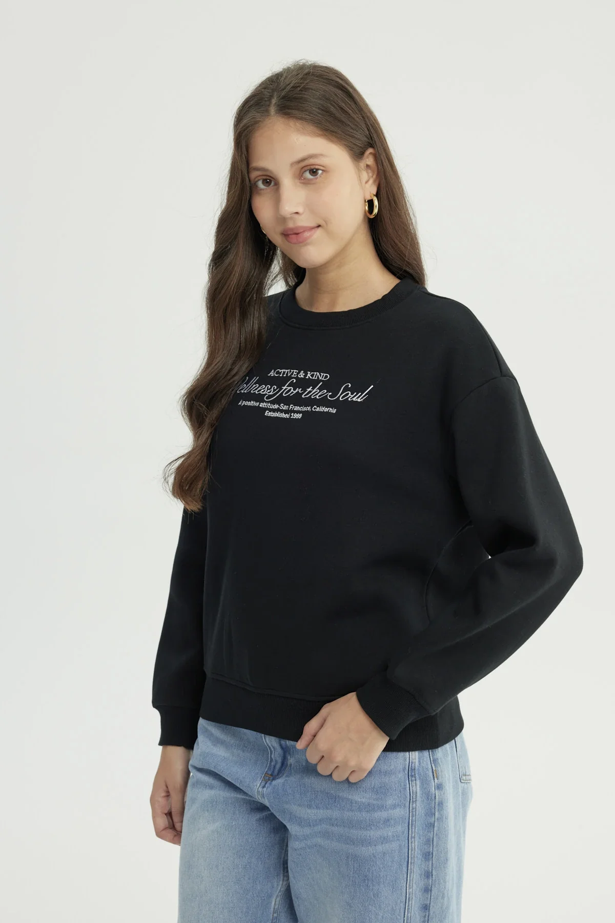 Polerón Mujer Classic Negro - Image 2