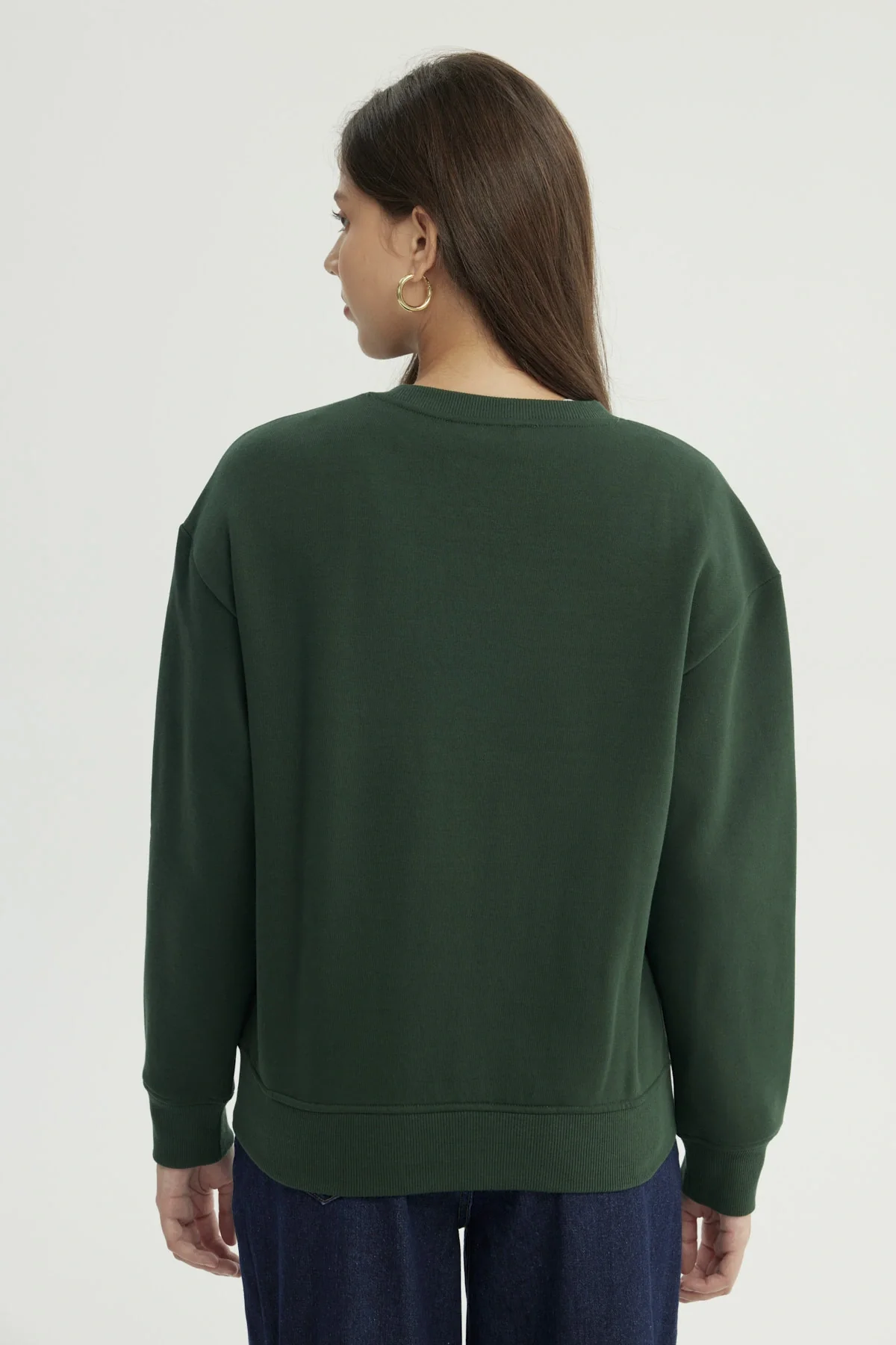 Polerón Mujer Classic Verde Oscuro - Image 3