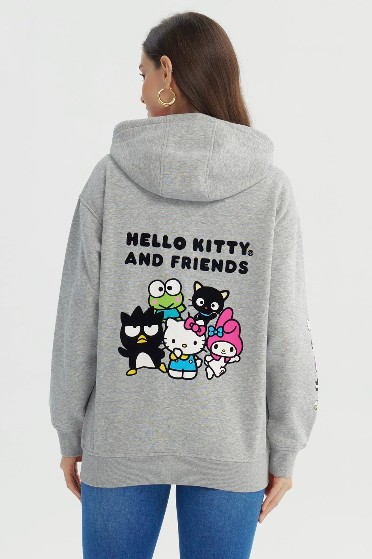 Polerón Mujer Hello Kitty Gris Melange - Image 3