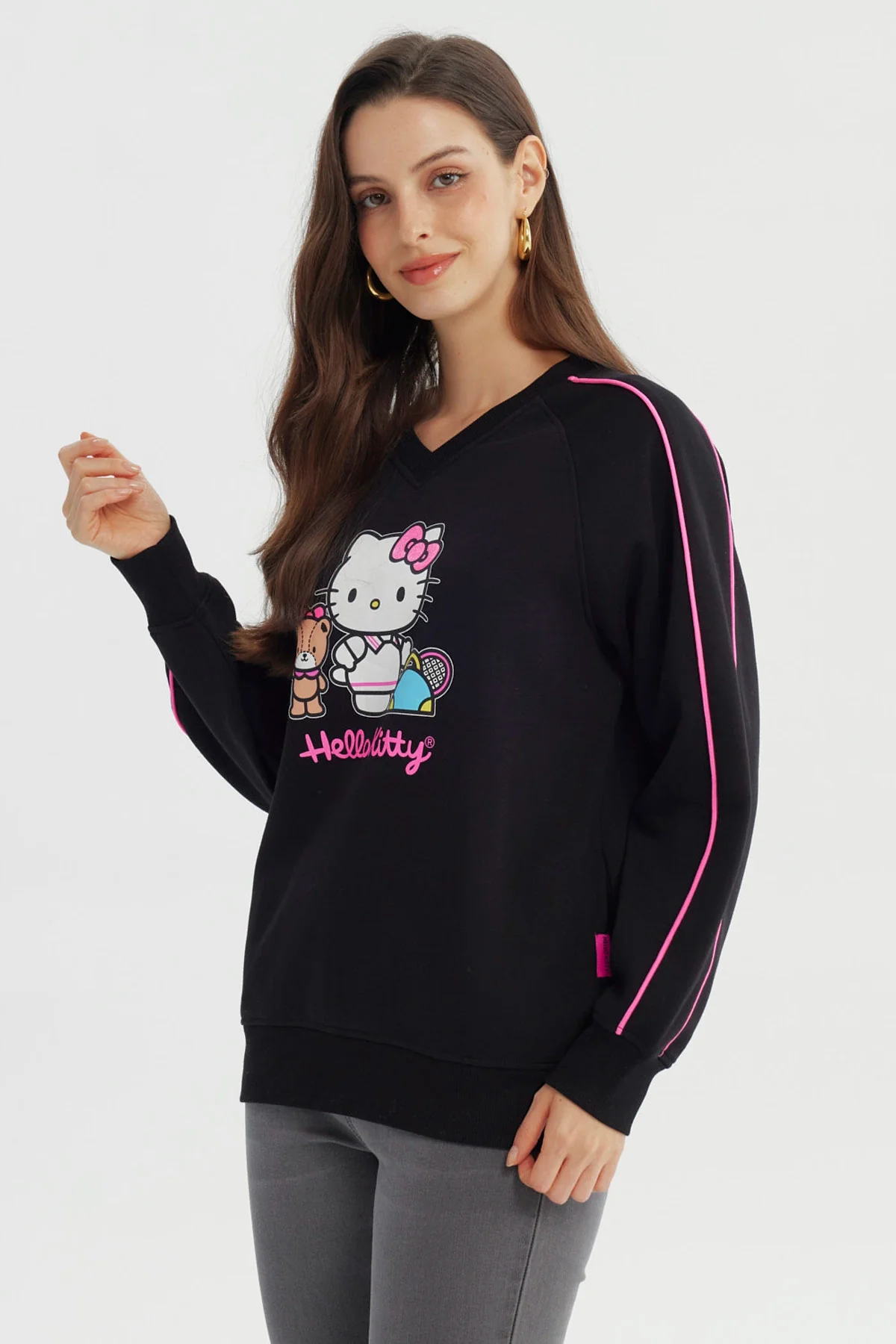 Polerón Mujer Hello Kitty Negro - Image 2