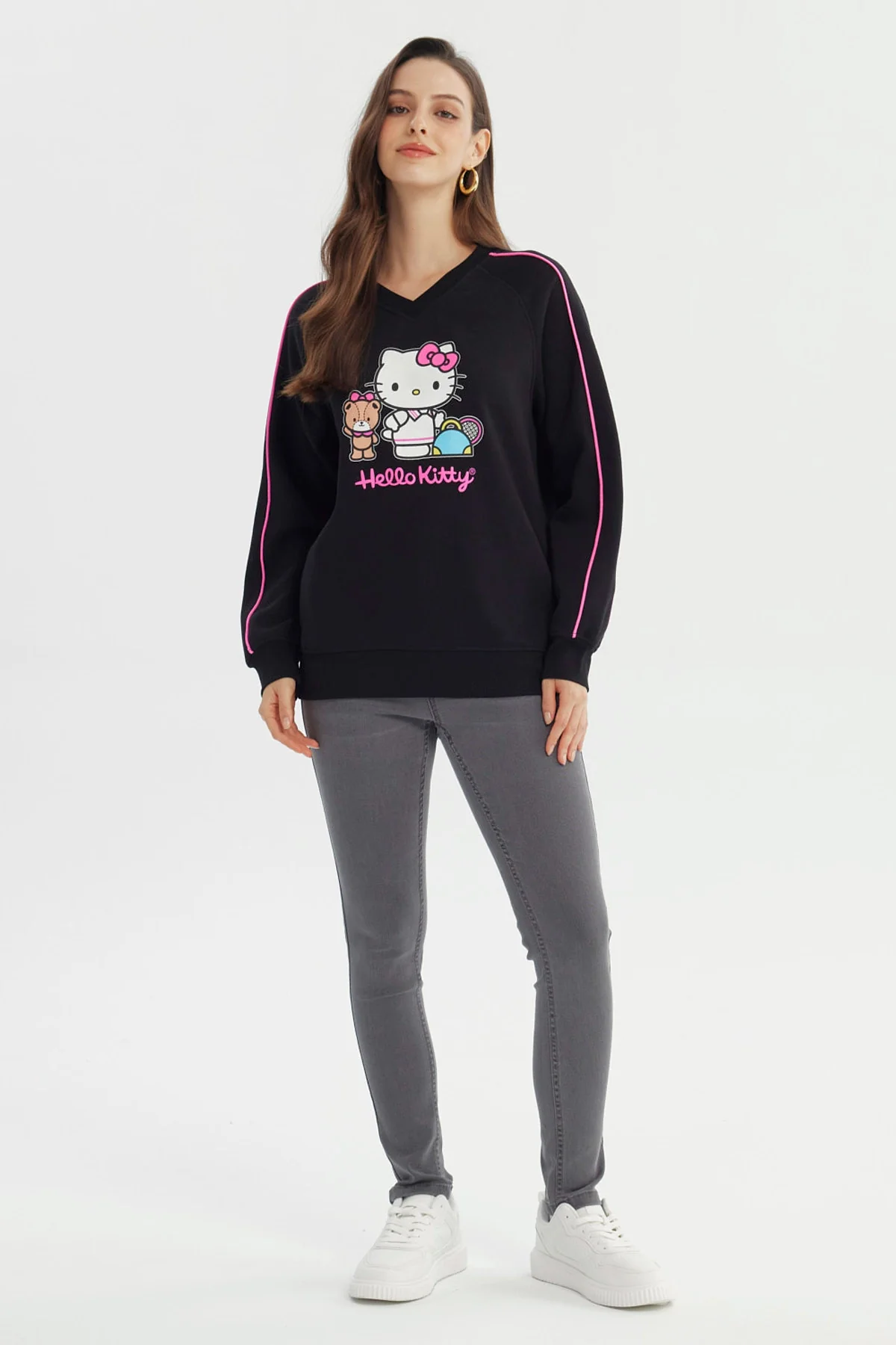 Polerón Mujer Hello Kitty Negro - Image 4