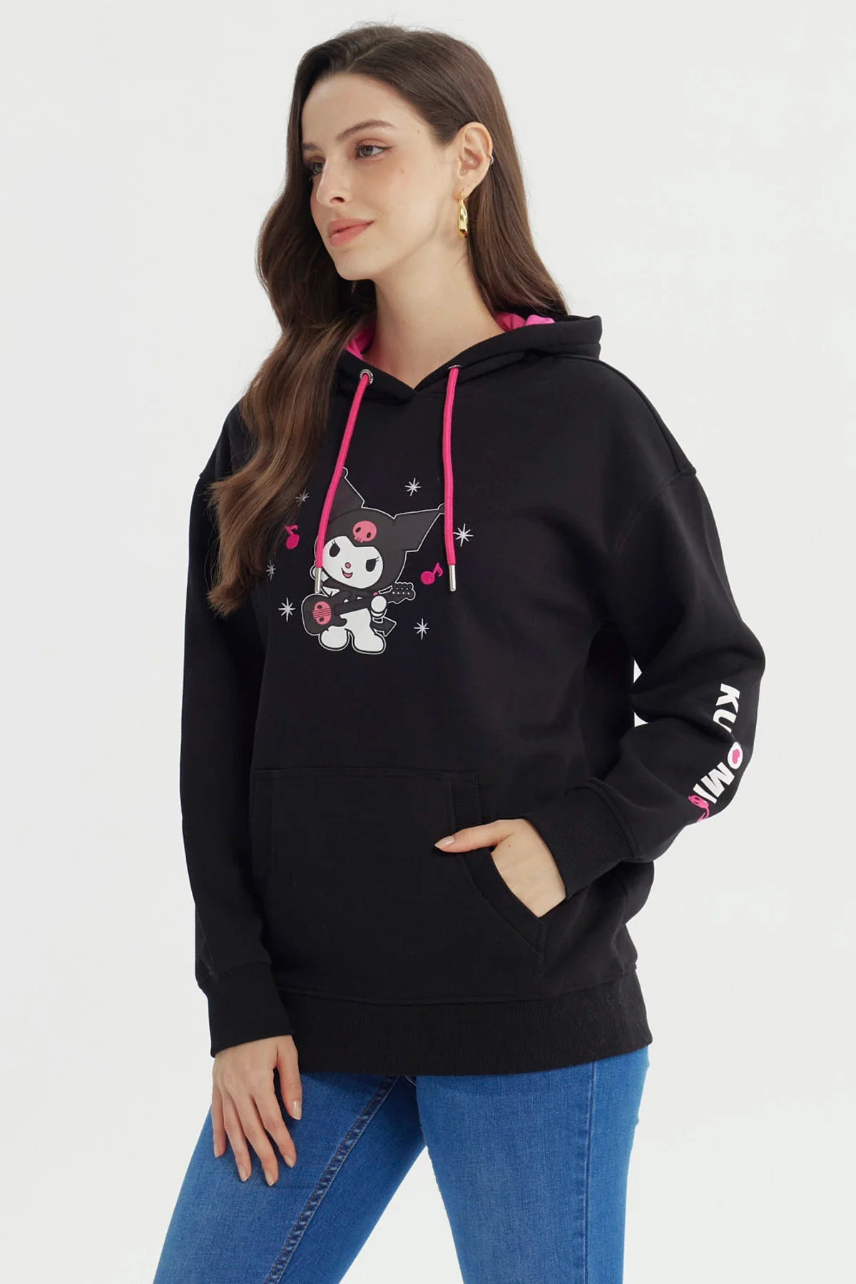 Polerón Mujer Kuromi Negro - Image 2