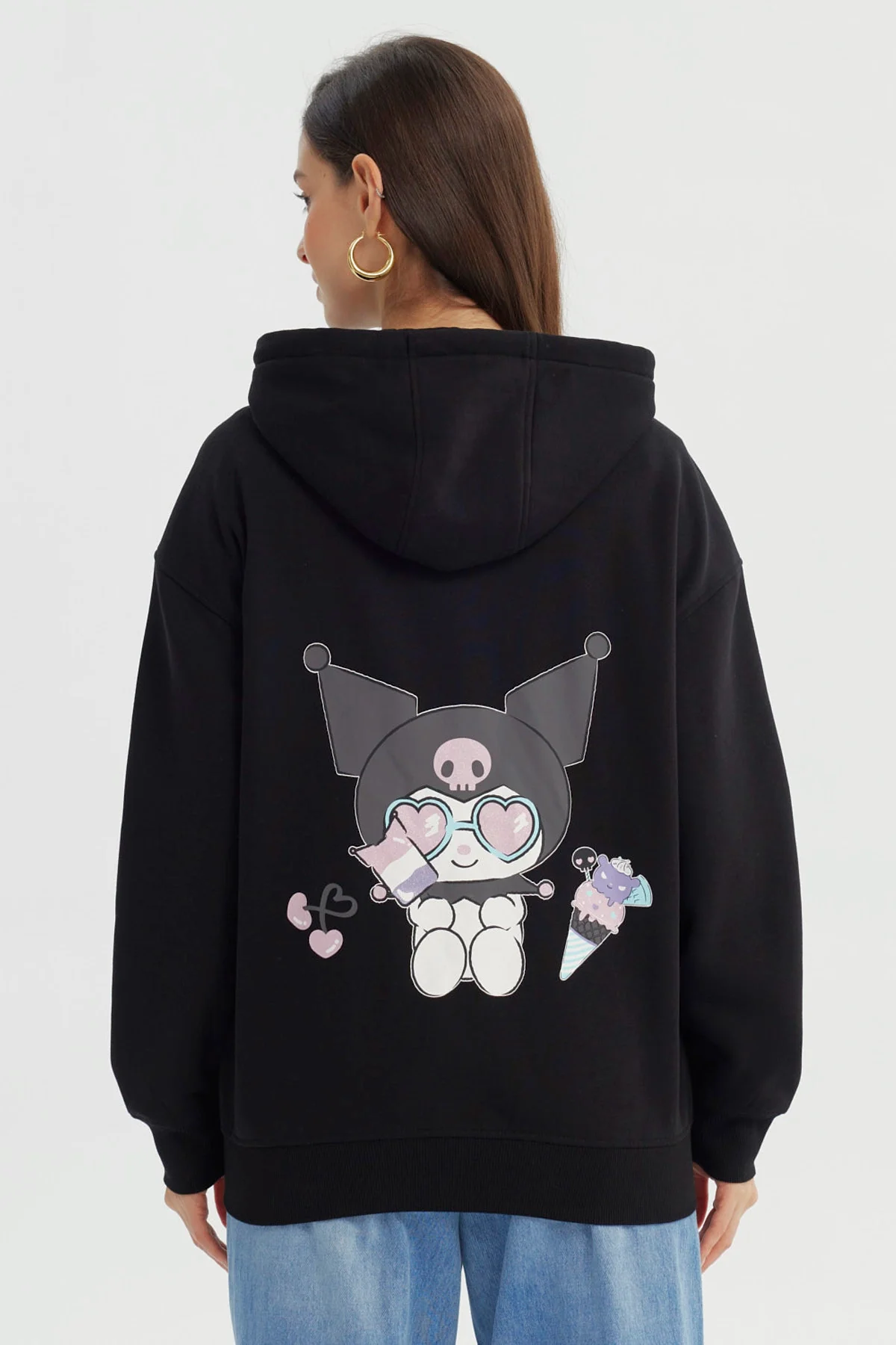 Polerón Mujer Kuromi Negro - Image 3