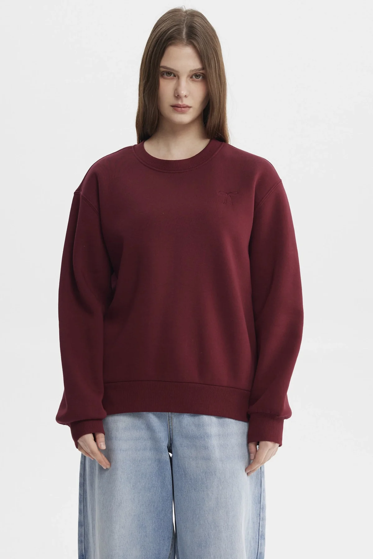 Polerón Mujer Liso Rojo