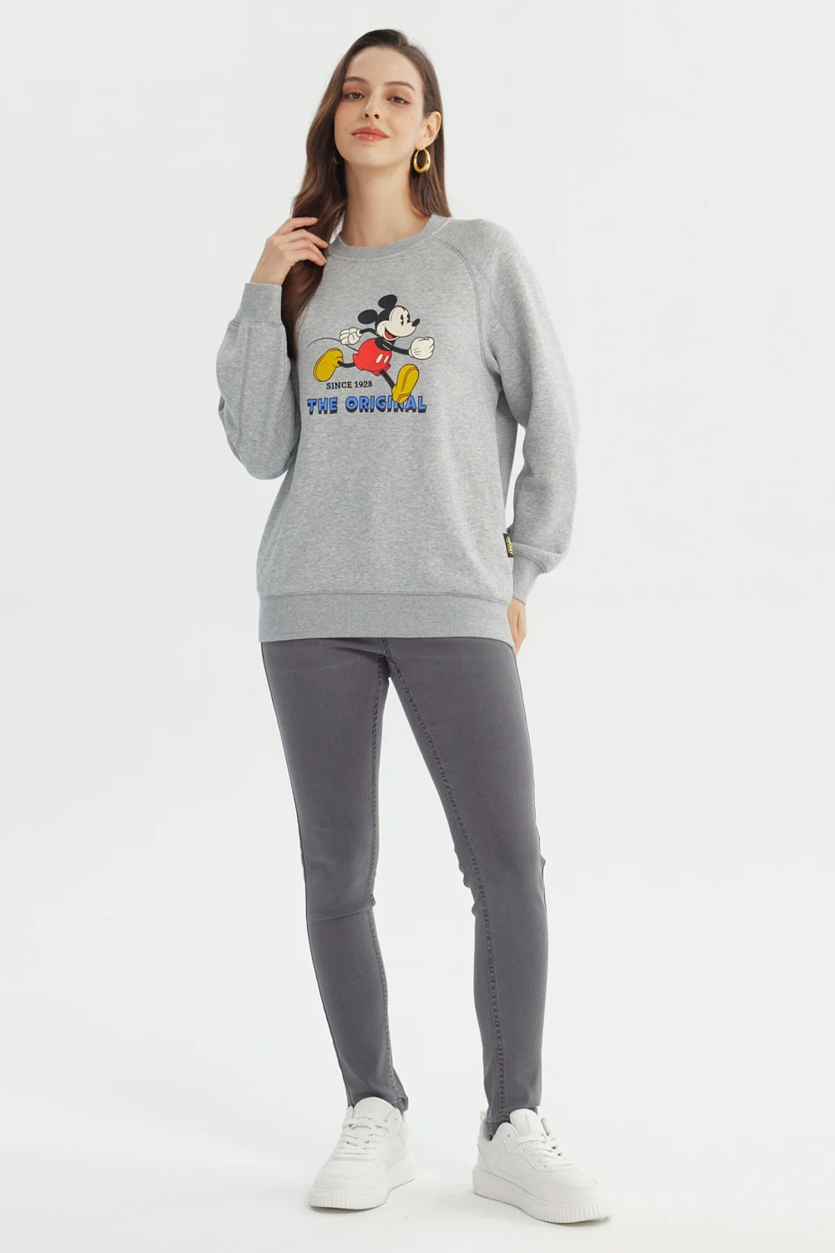 Polerón Mujer Mickey Y Sus Amigos Gris Melange - Image 4