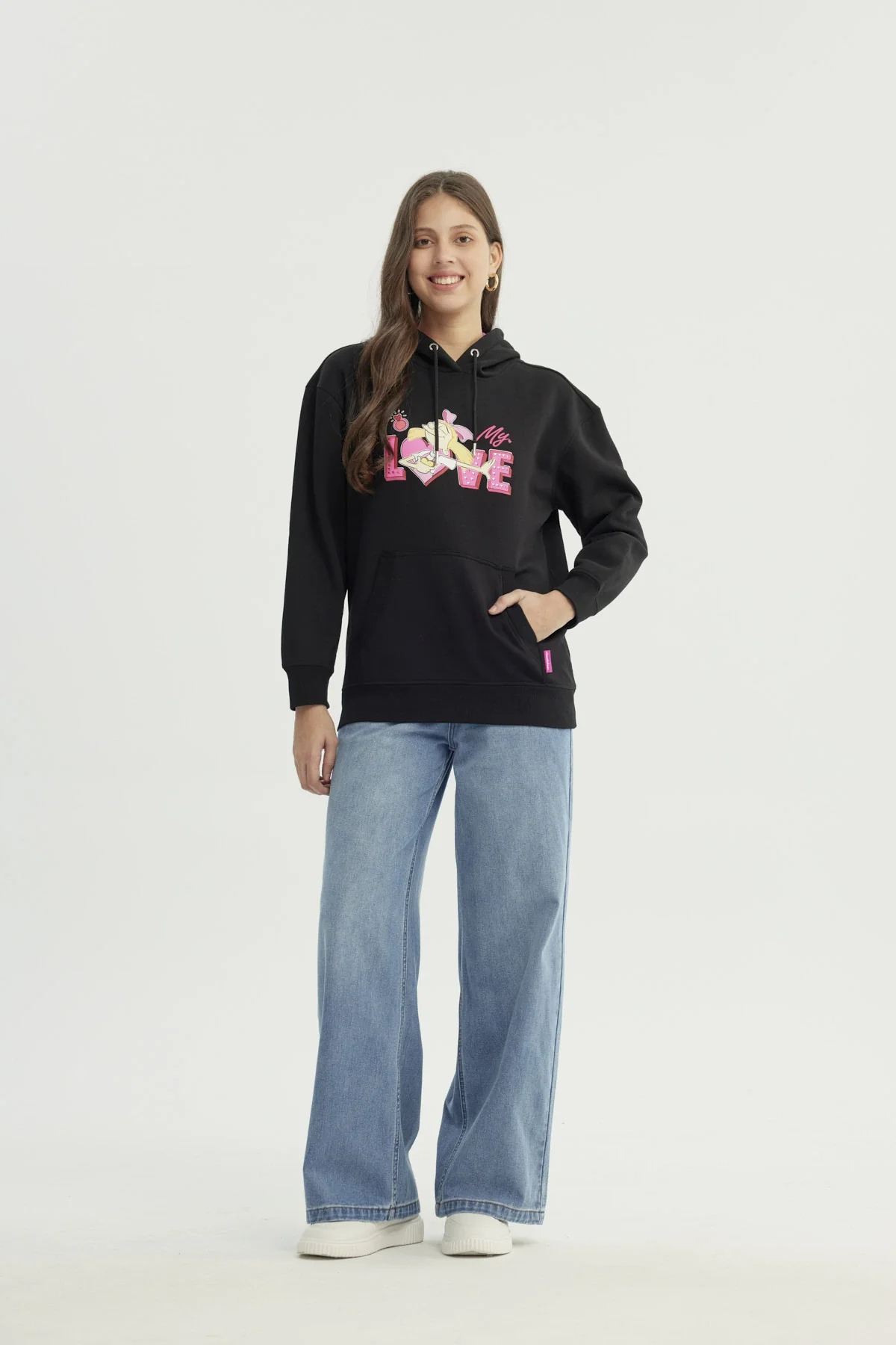 Polerón Mujer Nick Clásico Negro - Image 4
