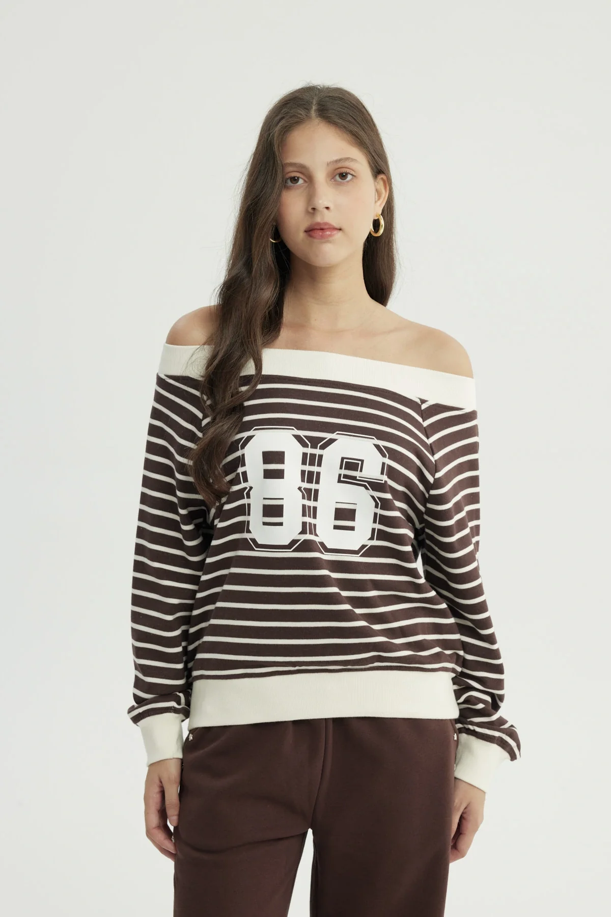 Polerón Mujer Oversize Café