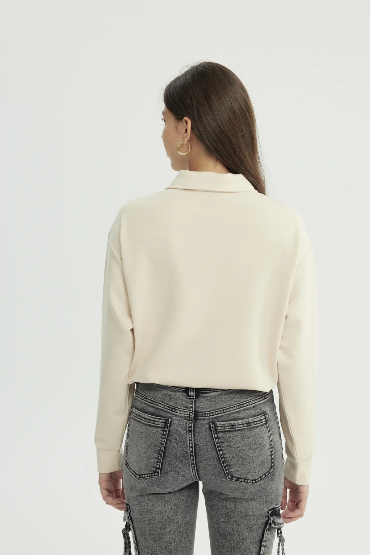 Polerón Mujer Regular Beige Claro - Image 3