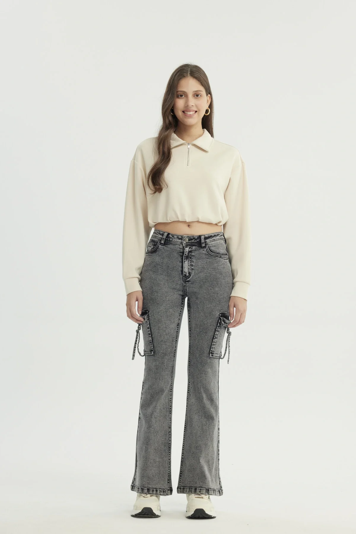Polerón Mujer Regular Beige Claro - Image 4
