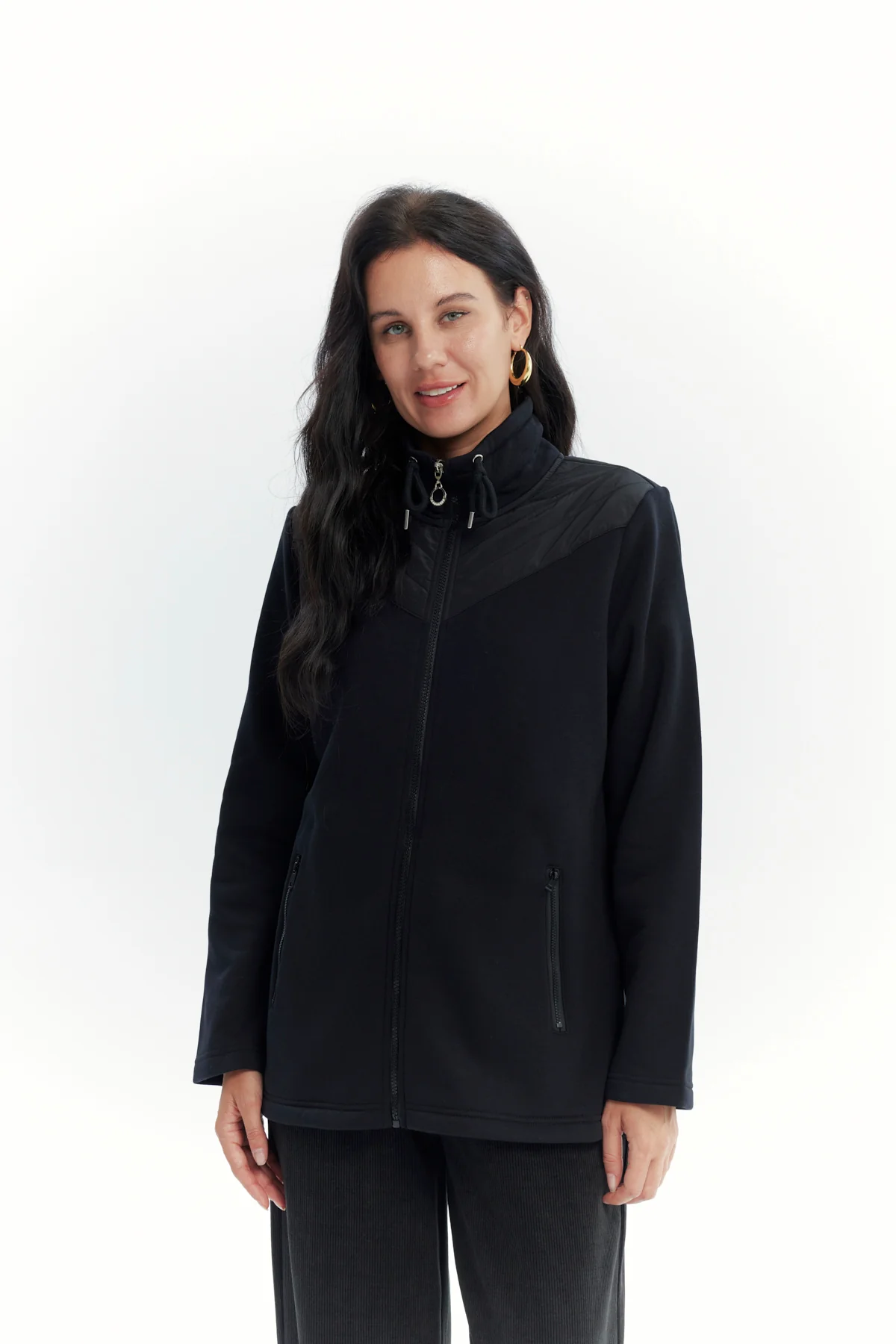 Polerón Mujer Regular Negro