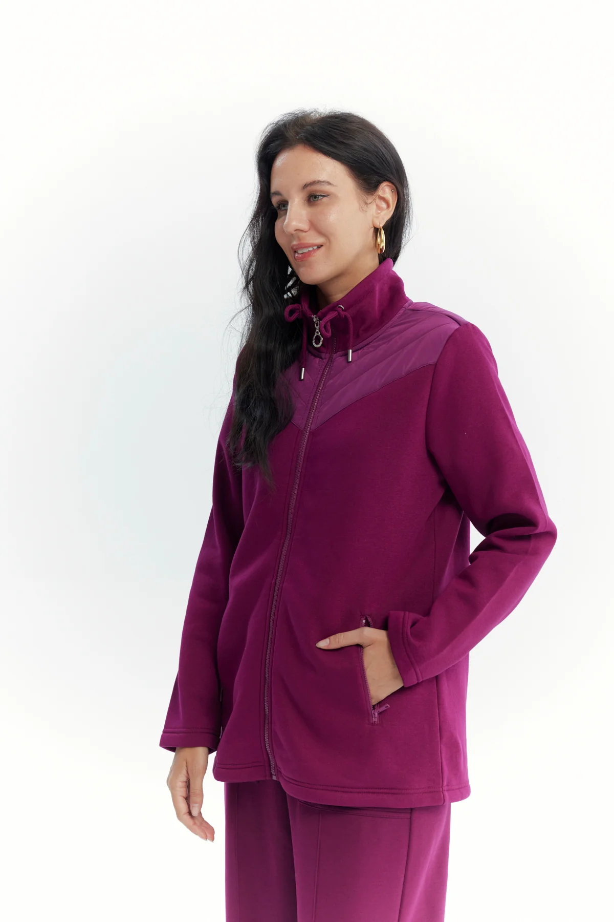 Polerón Mujer Regular Guinda