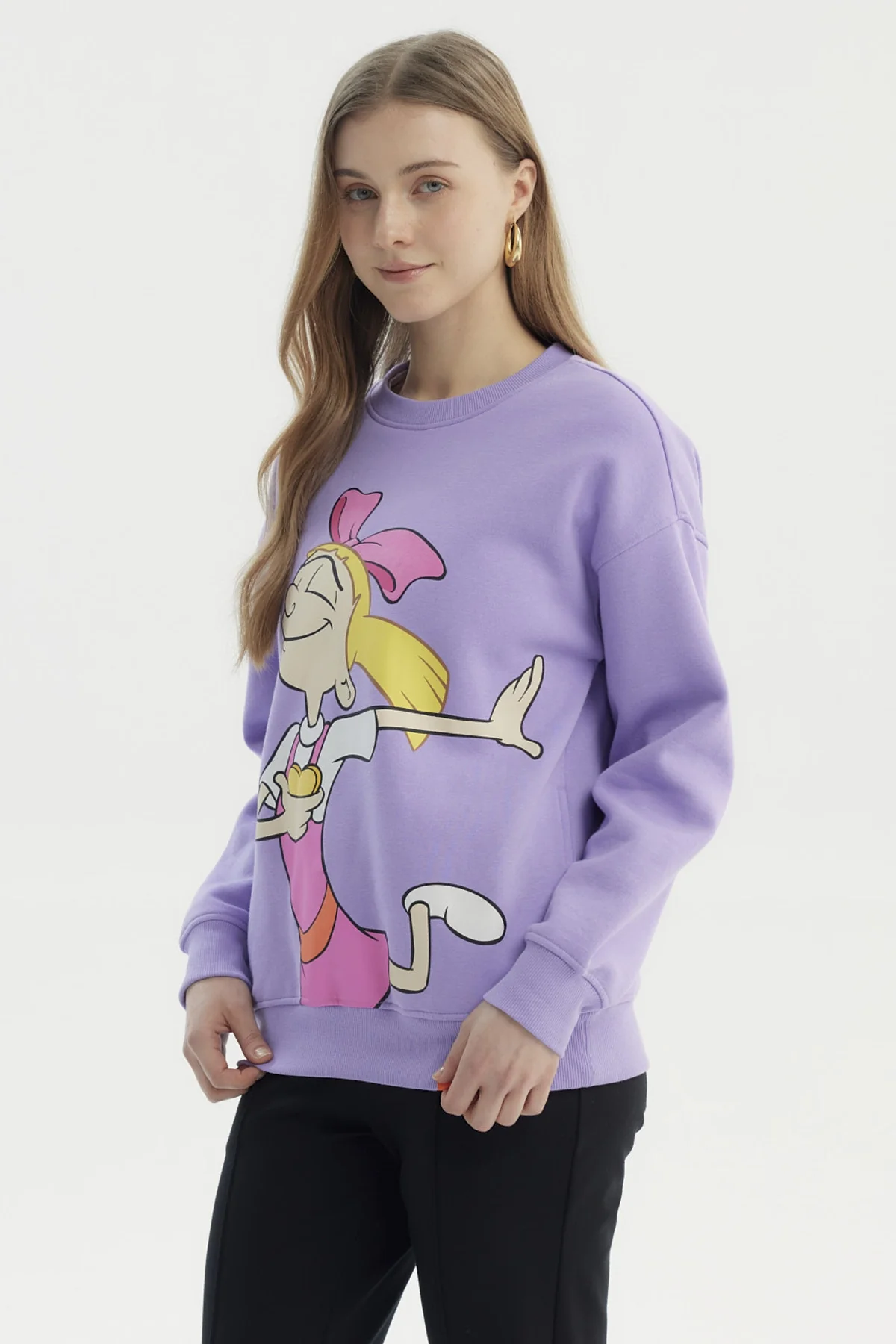 Polerón Mujer Hey Arnold Lila - Image 2