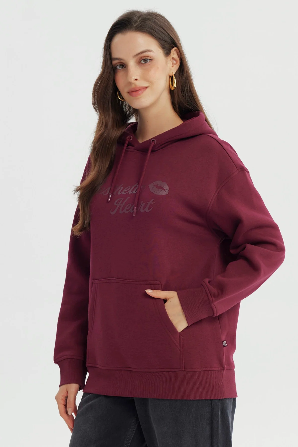 Polerón Mujer Slim Burdeo - Image 2