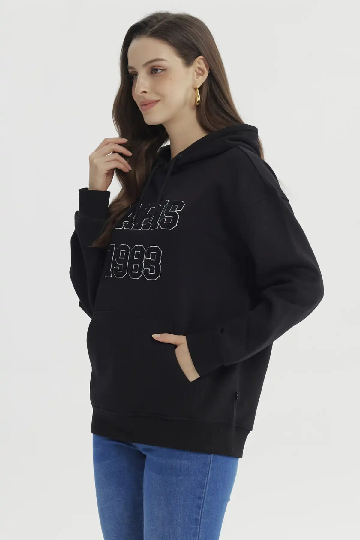 Polerón Mujer Slim Negro - Image 2