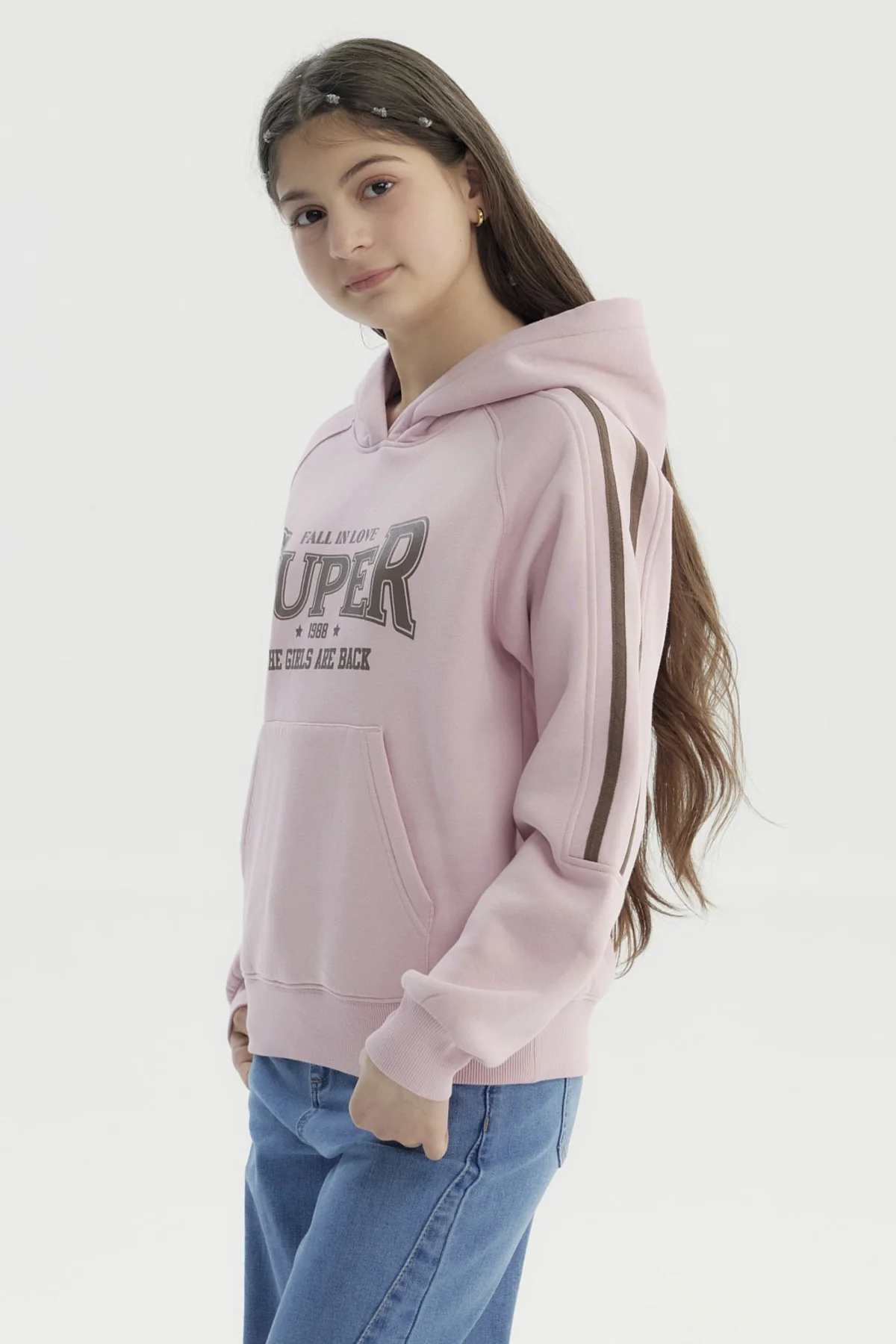 Polerón Niña Con Gorro Rosado - Image 2