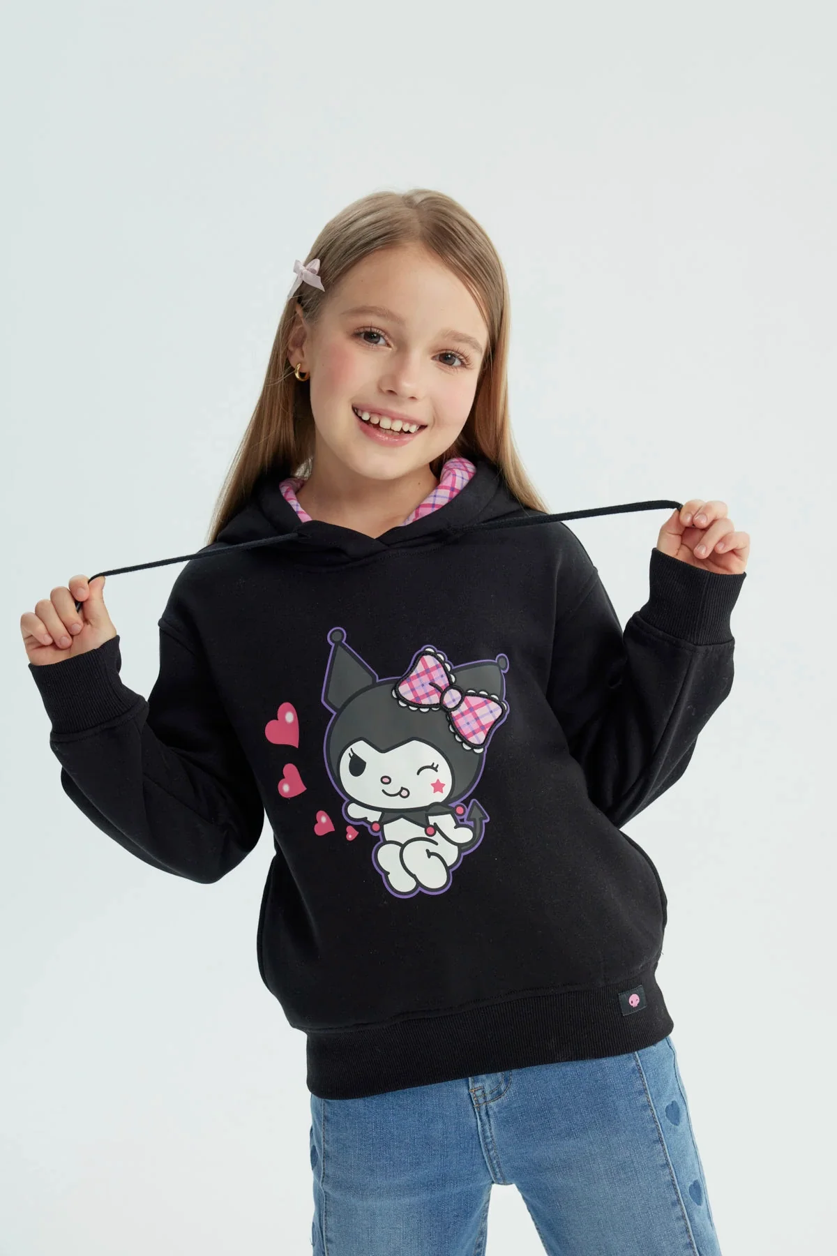 Polerón Niña Kuromi Negro