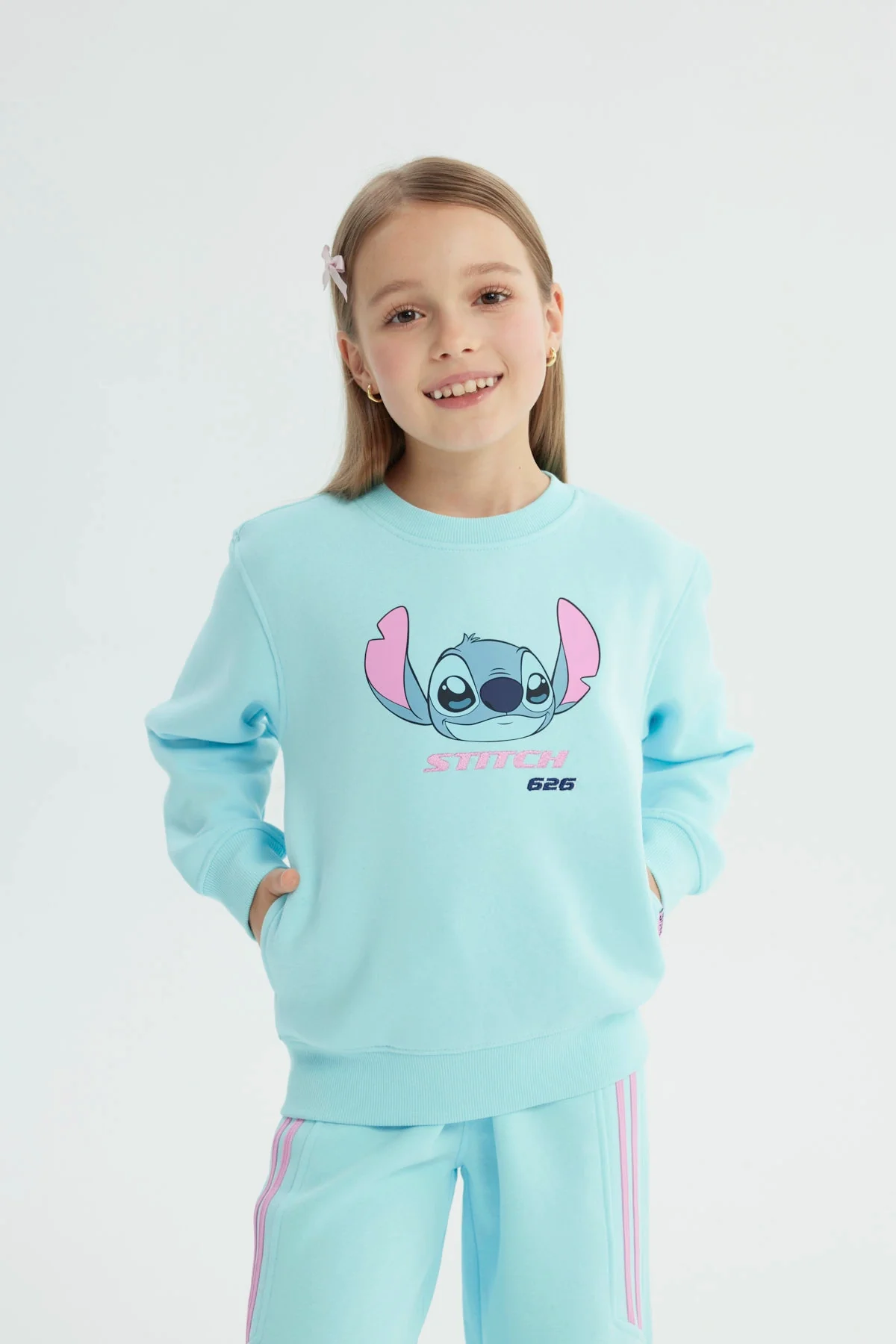 Polerón Niña Lilo & Stitch Celeste