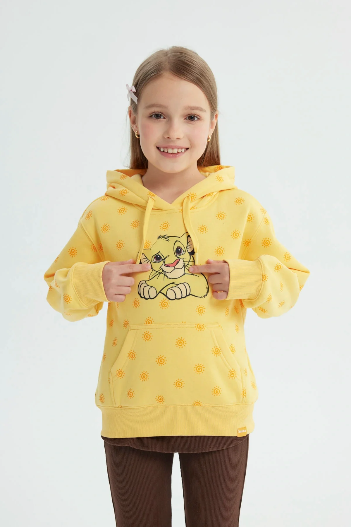 Polerón Niña Rey León Amarillo